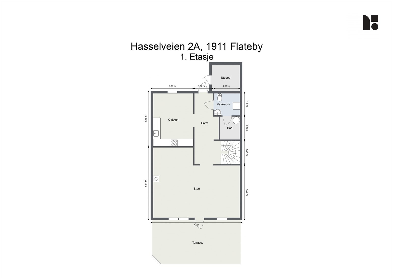 Plantegning - 1. etasje Galleribilde