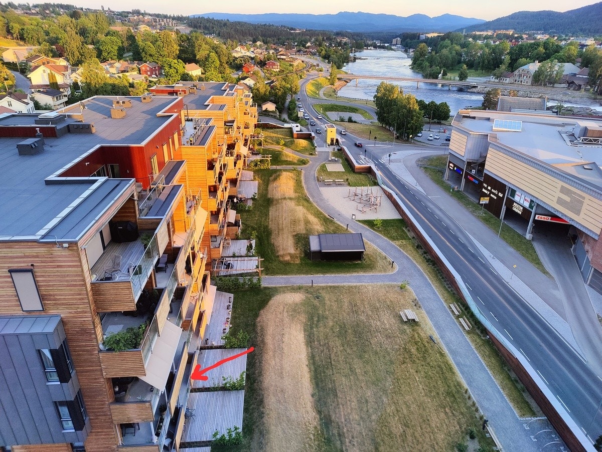 Frå 1624 hotellet, balkong markert Galleribilde