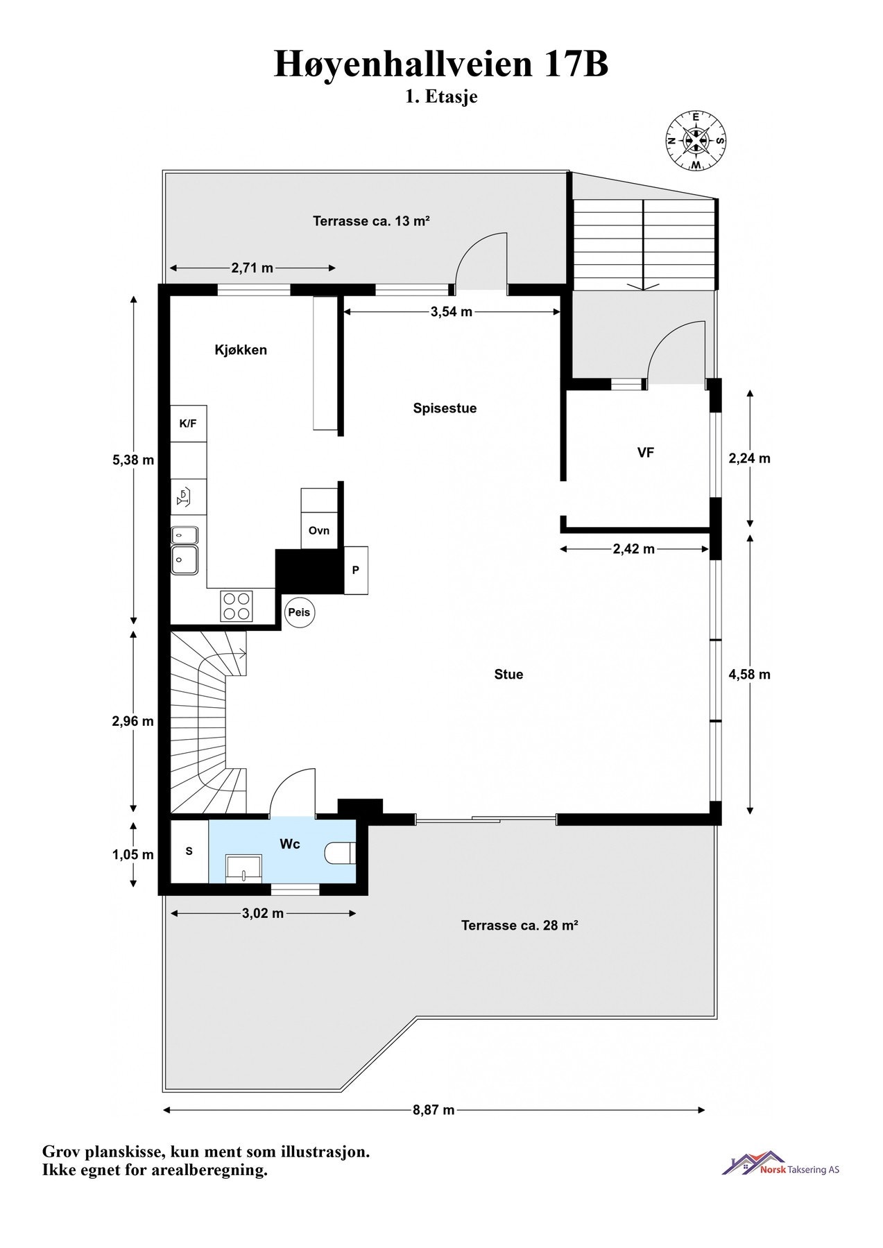 Plantegning 1. etasje Galleribilde