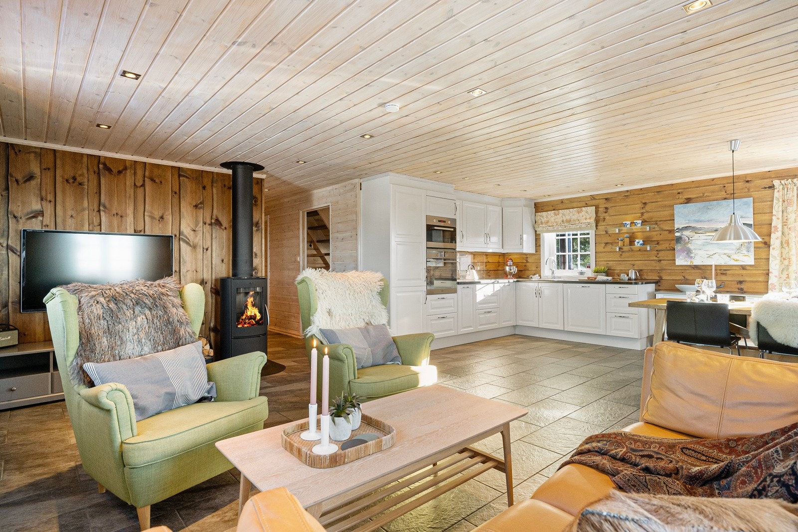 Åpen stue- og kjøkkenløsning Galleribilde