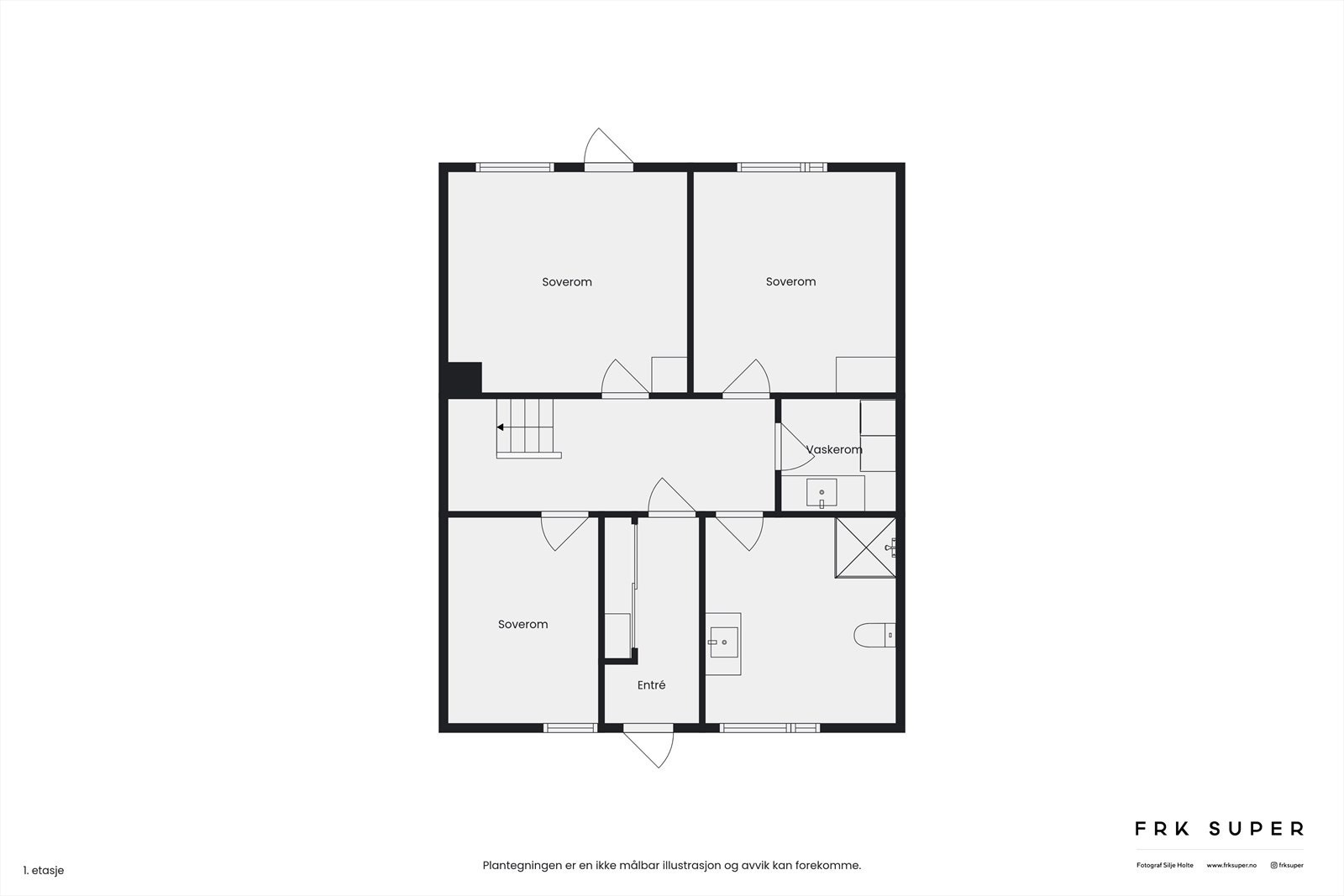 Plantegning 1. etasje Galleribilde