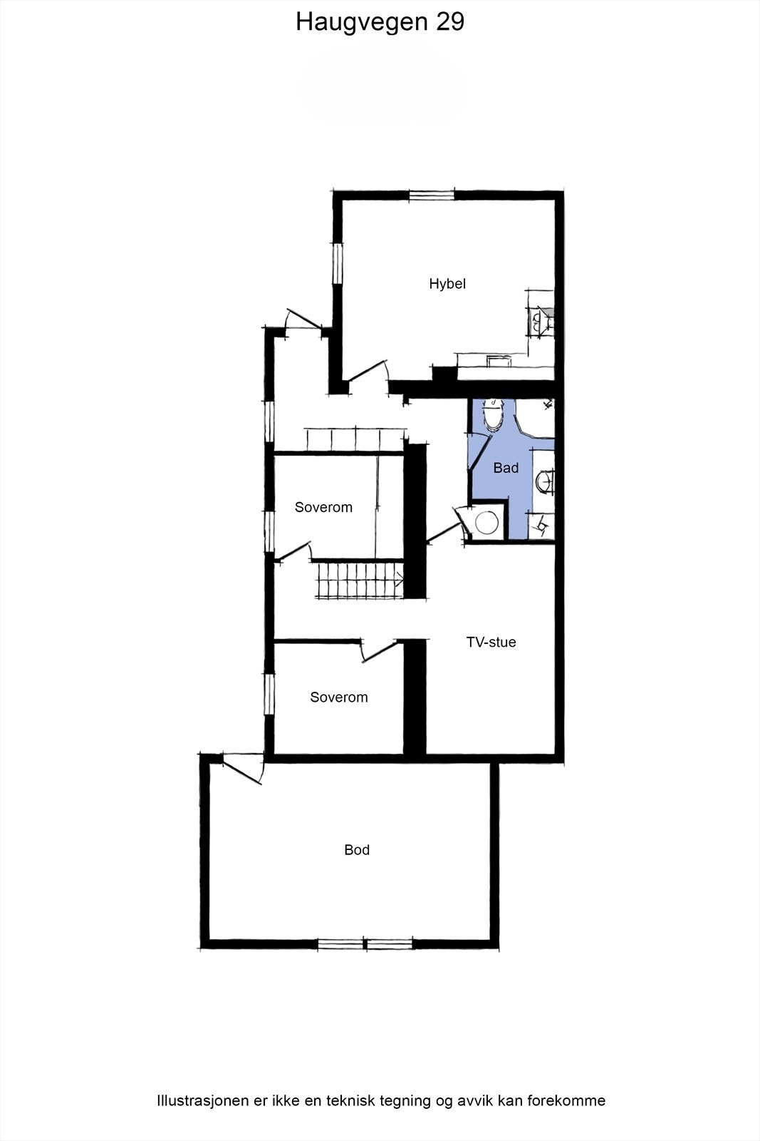 Plantegning underetasje. Galleribilde