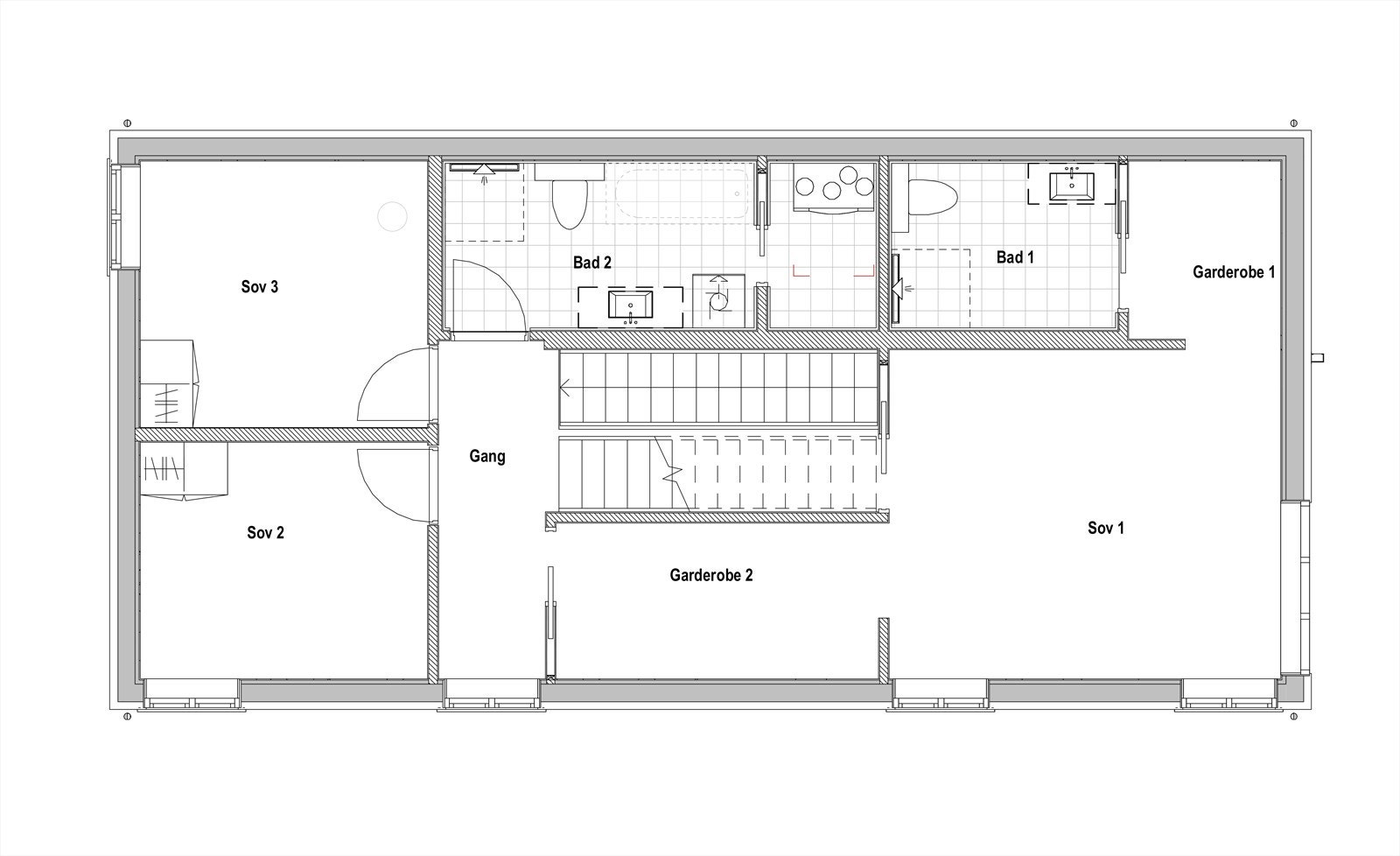 Plantegning 2. etasje Galleribilde