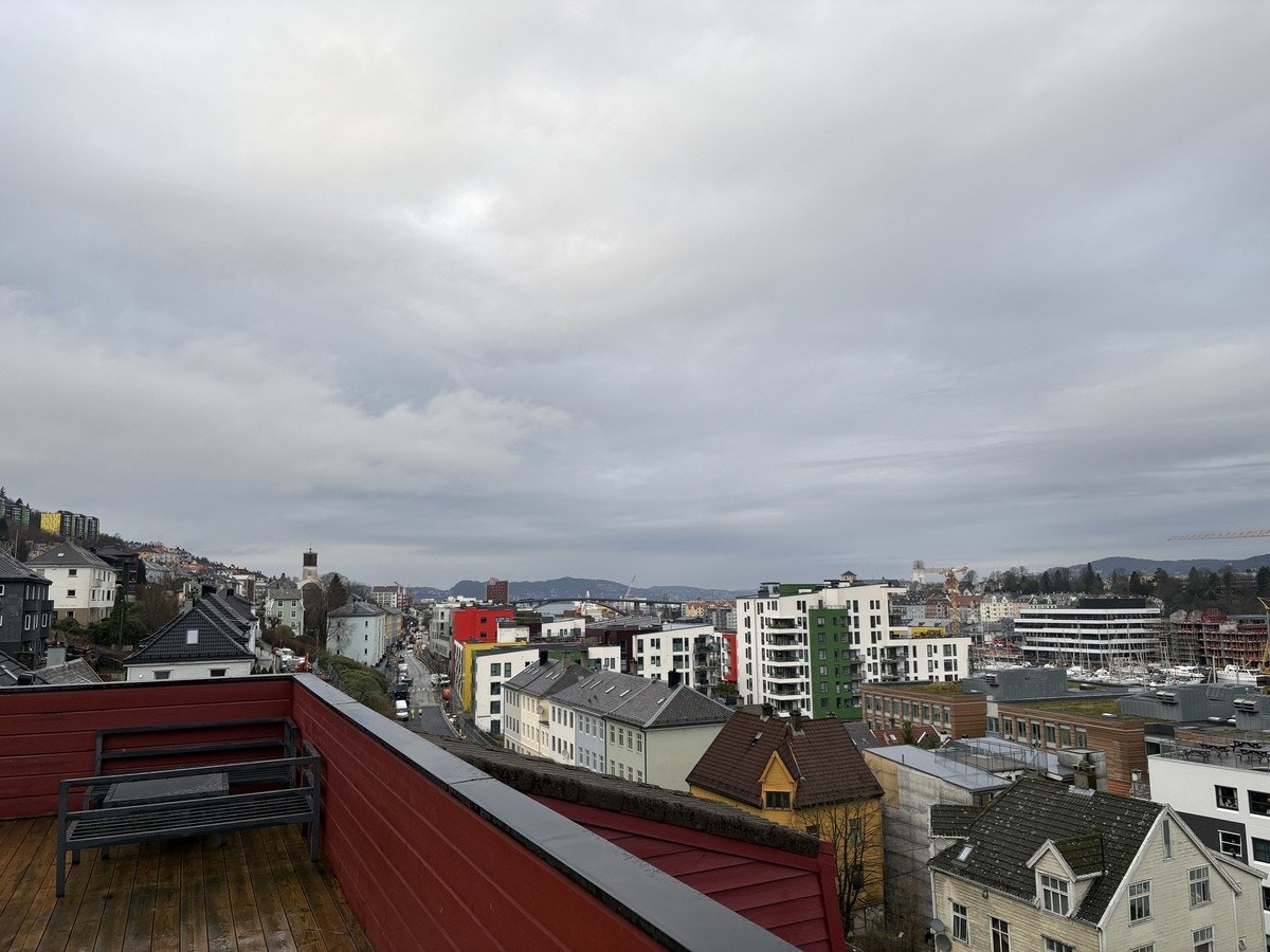 Utsikt fra takterrasse Galleribilde