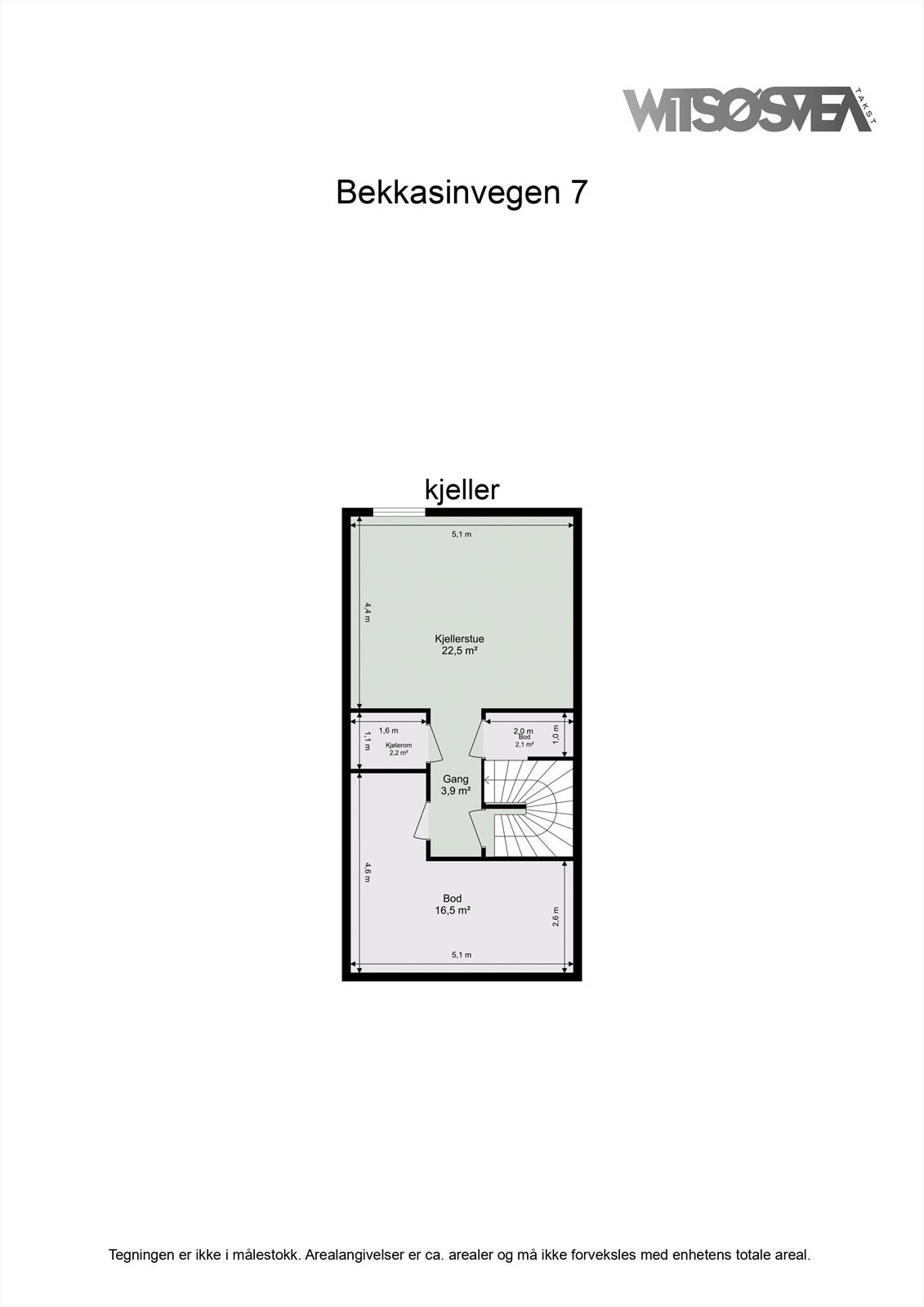 Planskisse kjeller Galleribilde