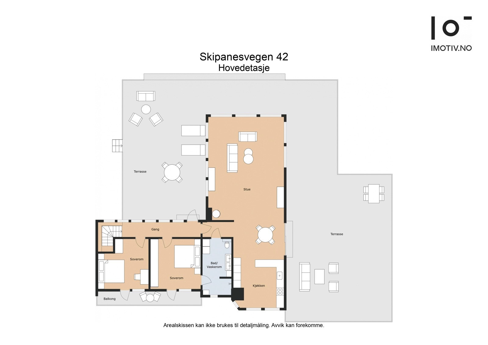 Plantegning hovedetasje. Galleribilde