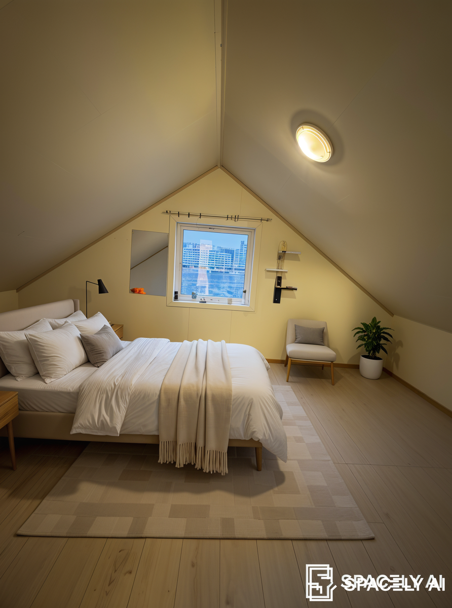 Soverom 1 med eksempel på innredning (AI-redigert)) Galleribilde