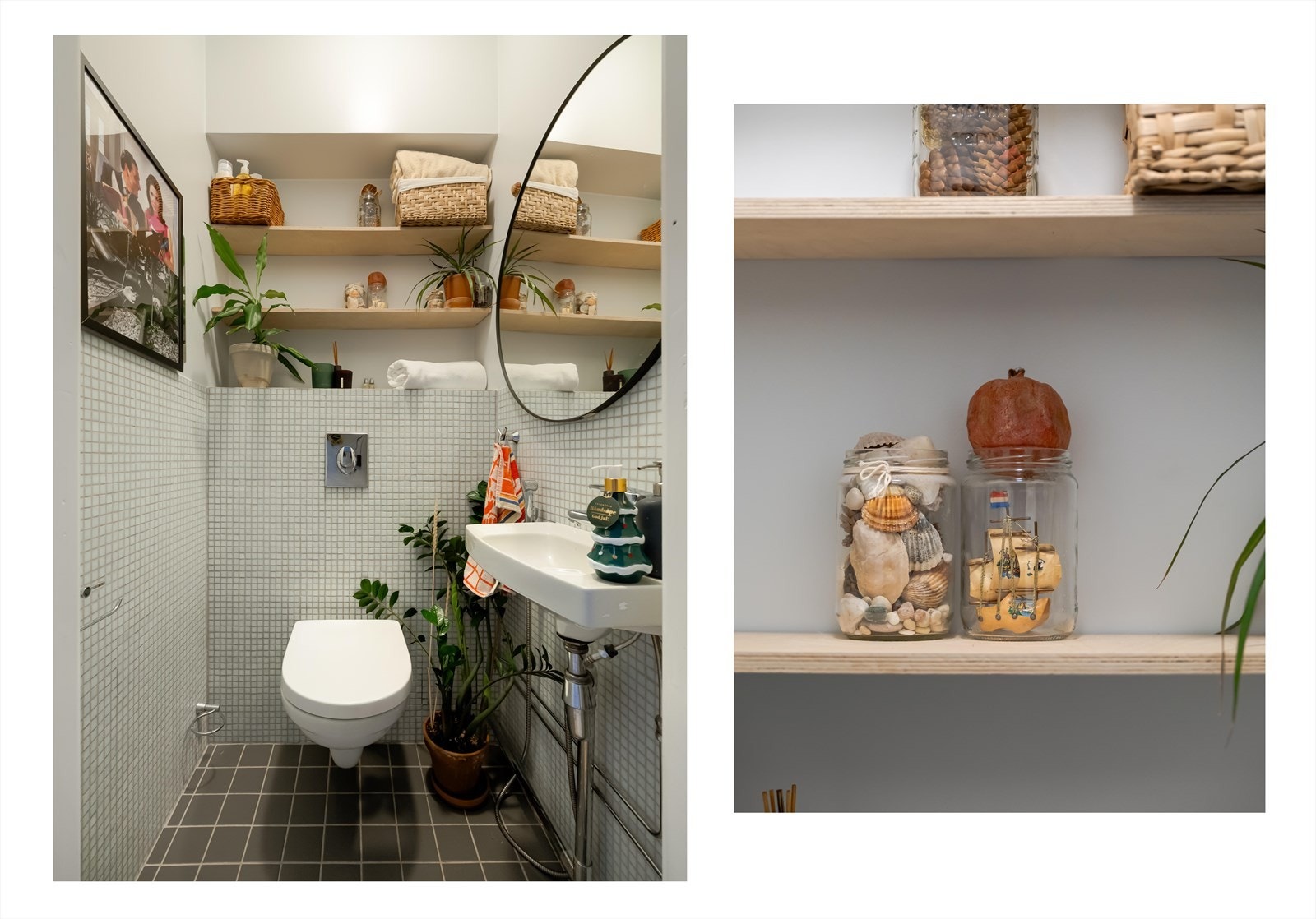 Vegg i vegg med badet er det et praktisk toalettrom som kommer godt med i hverdagen. Galleribilde