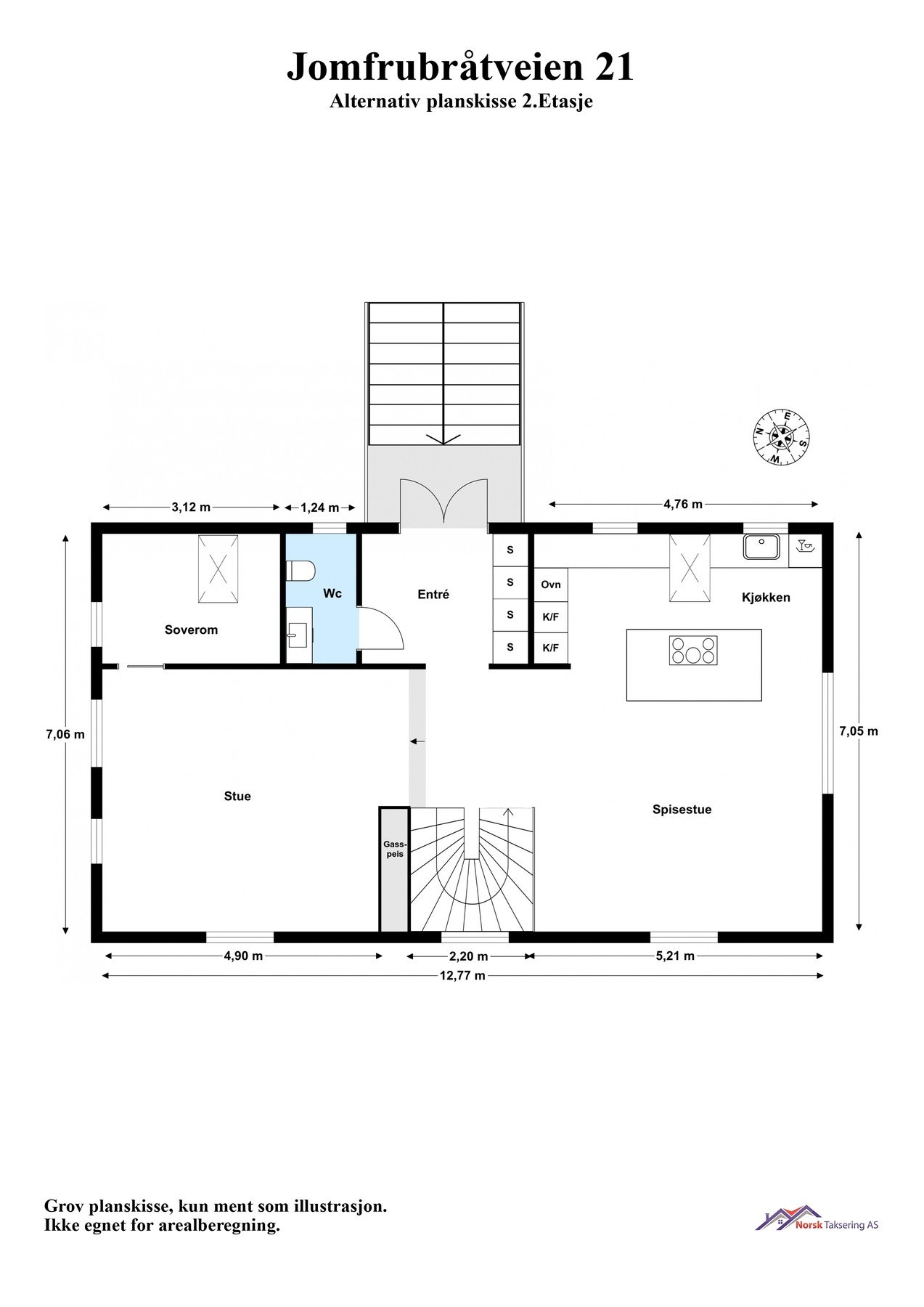 Alternativ planskisse 2. etasje Galleribilde