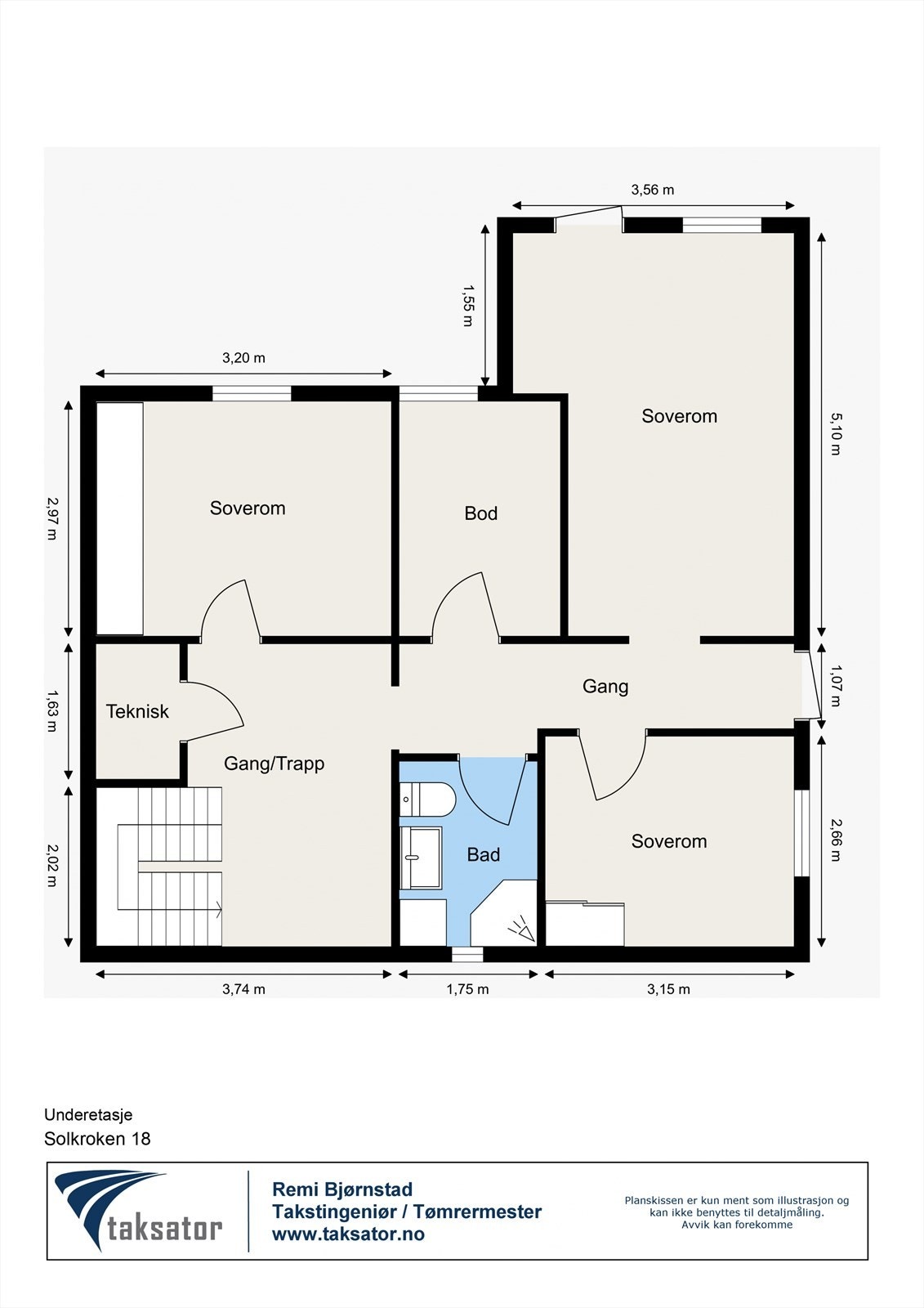 Plantegning underetasje. Galleribilde