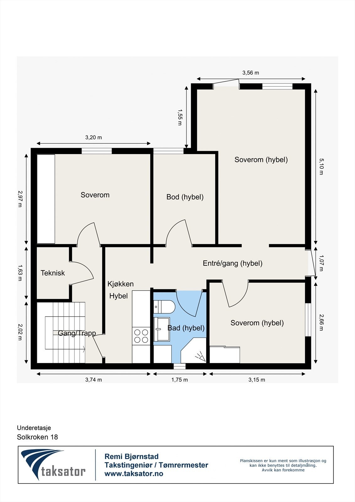 Alternativ plantegning underetasje med hybel. Se punkt om ferdigattest og utleie i salgsoppgaven. Galleribilde