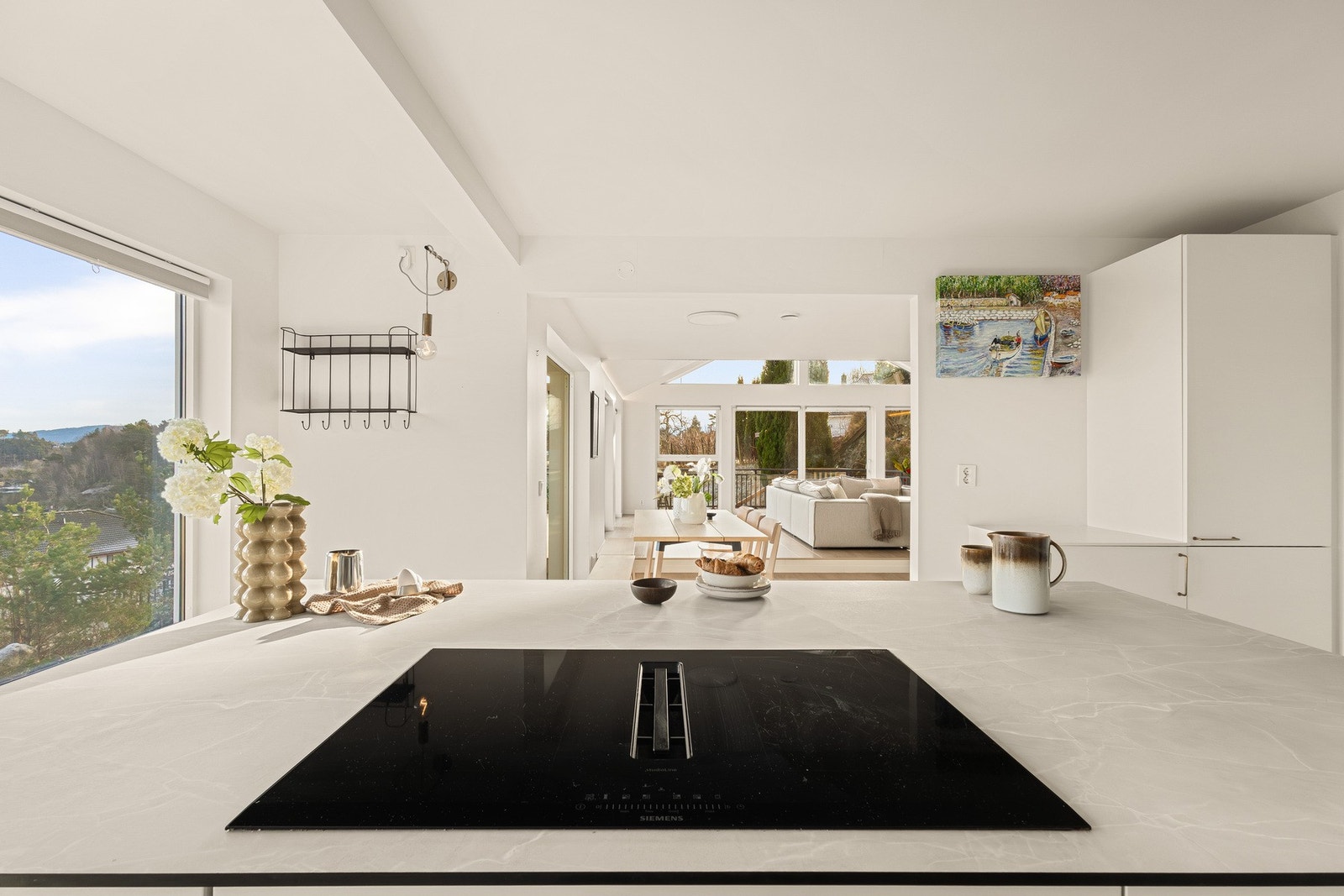 Påkostede hvitevarer med blant annet integrert platetopp med ventilator Galleribilde