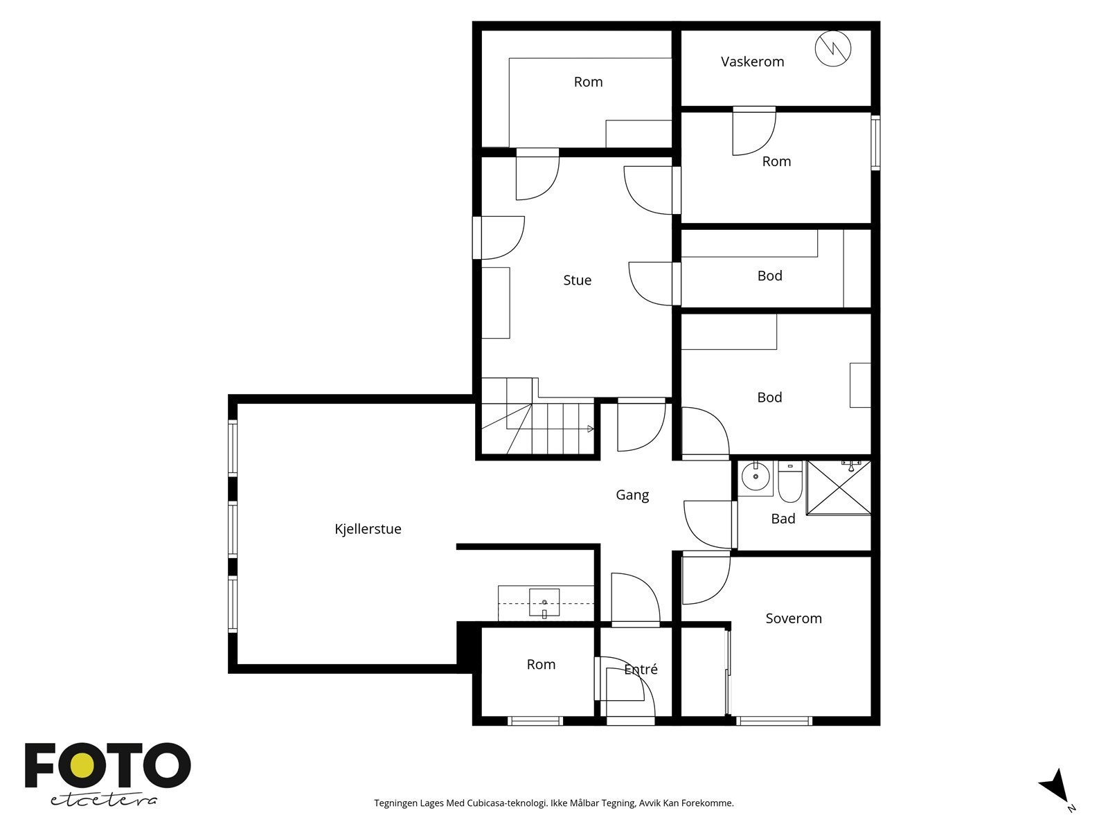 Underetasje. Veiledende plantegning - Ikke målbar Galleribilde