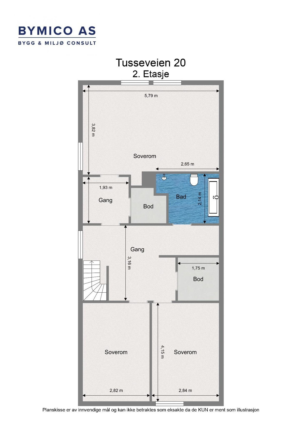 Plantegning - Tusseveien 20 - 2. Etasje Galleribilde