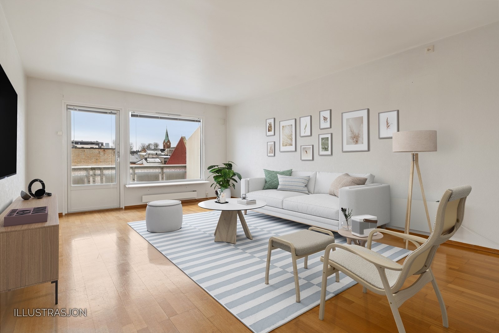 Boligen har en flott intern beliggenhet i blokken, og ligger flott til midt i Sarpsborg sentrum. Galleribilde