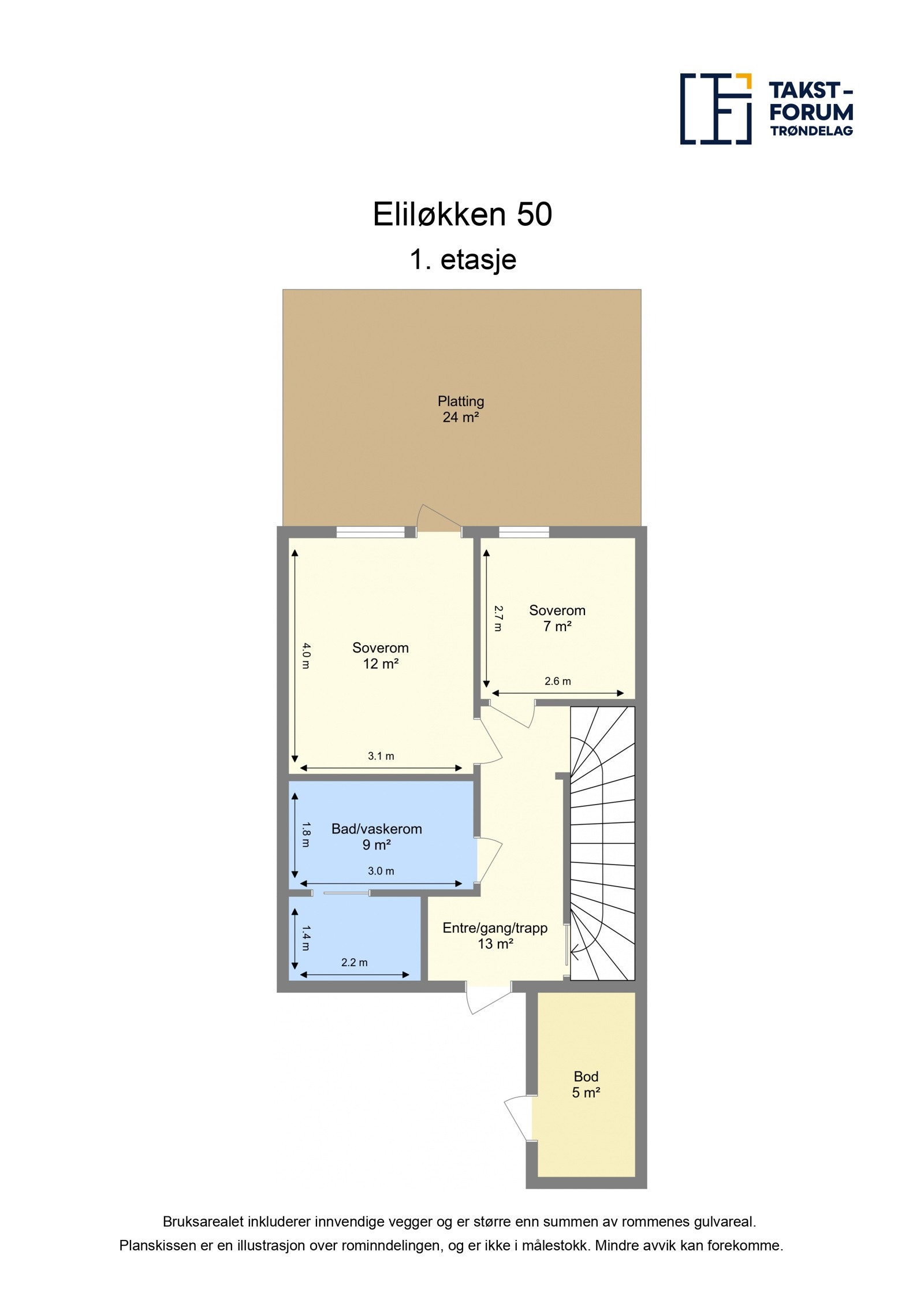 Planskisse - 1. etasje Galleribilde