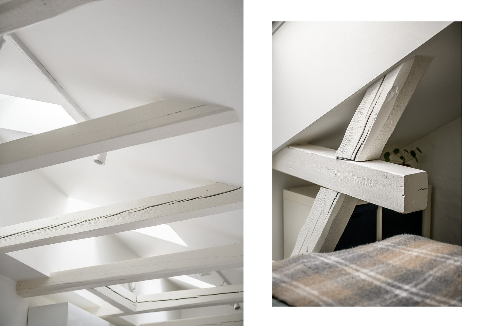 Takhøyde på opptil 3,30 meter og synlige bærekonstruksjoner gir leiligheten særpreg. Galleribilde