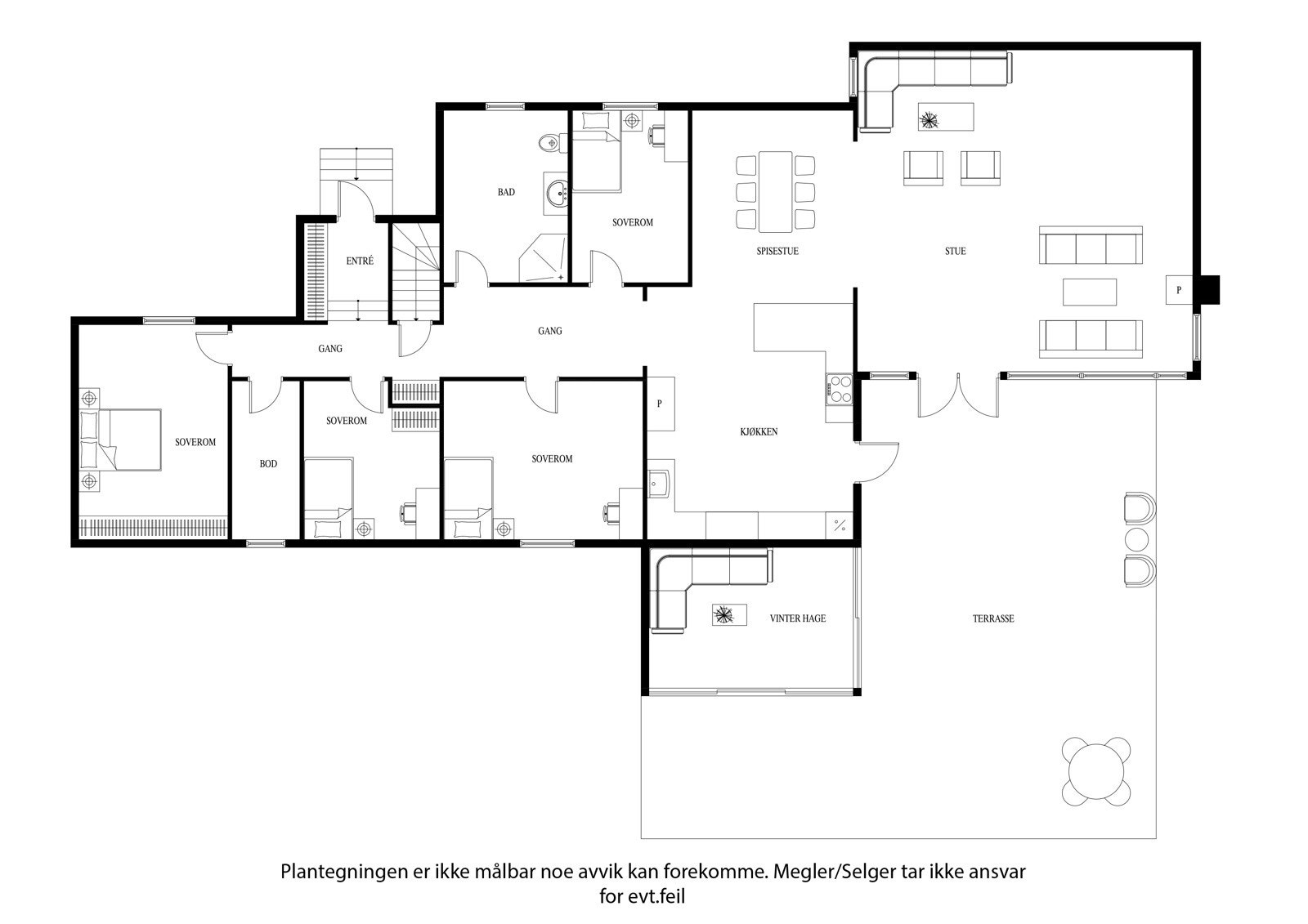 Planløsning hovedplanet Galleribilde