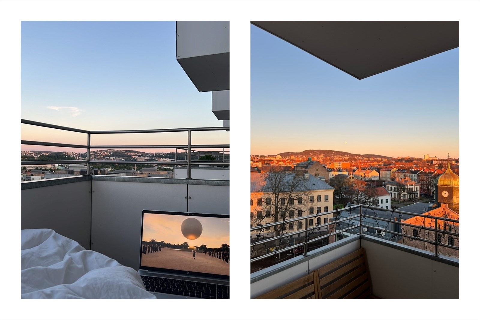 Selgers bilde - kveldsstemning på balkongen. Galleribilde