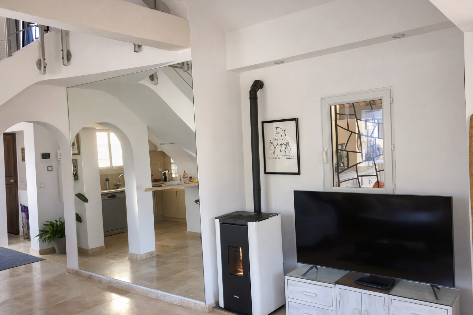 Oven i stuen Galleribilde