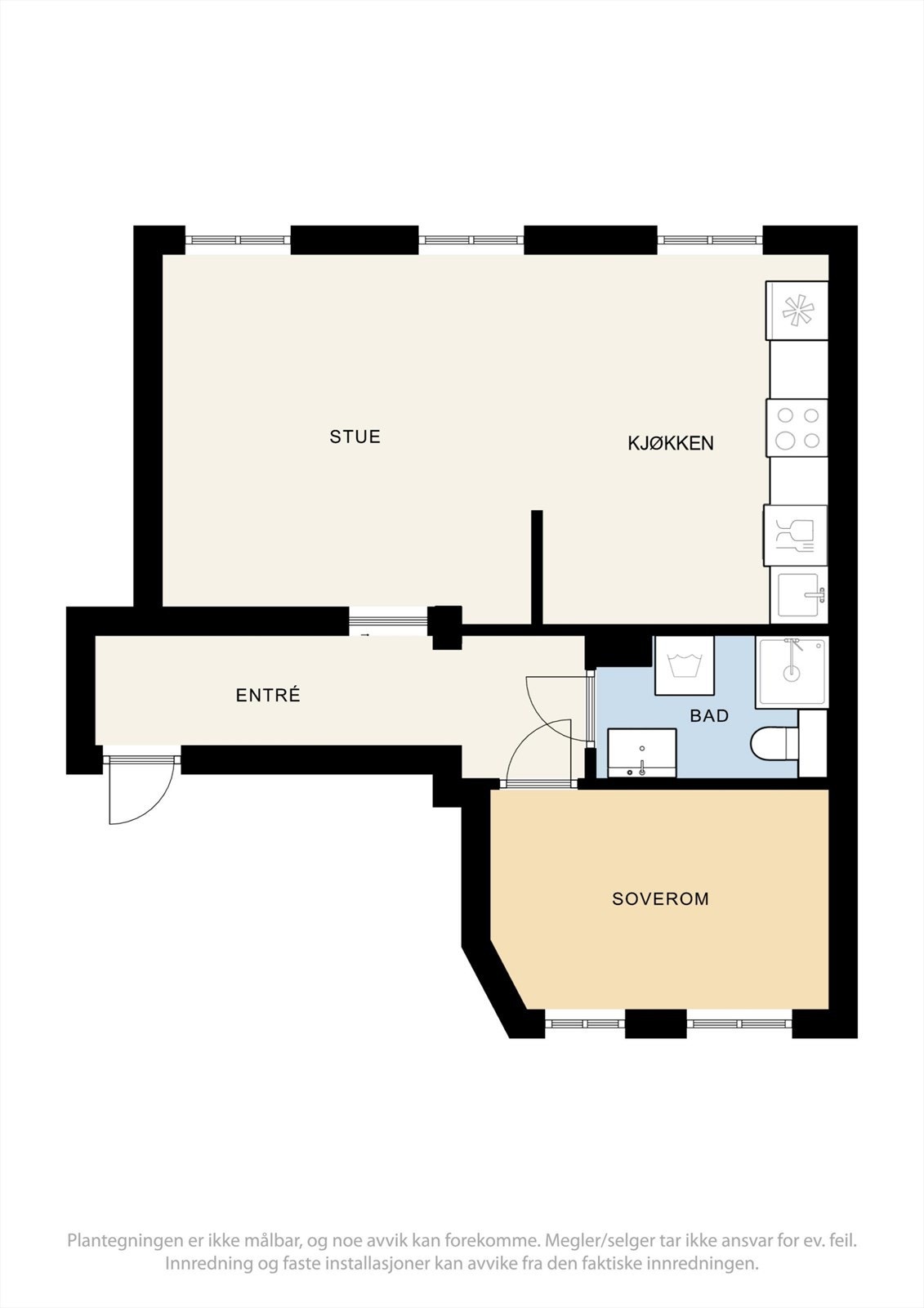 Leiligheten har en romslig og fin planløsning. Galleribilde