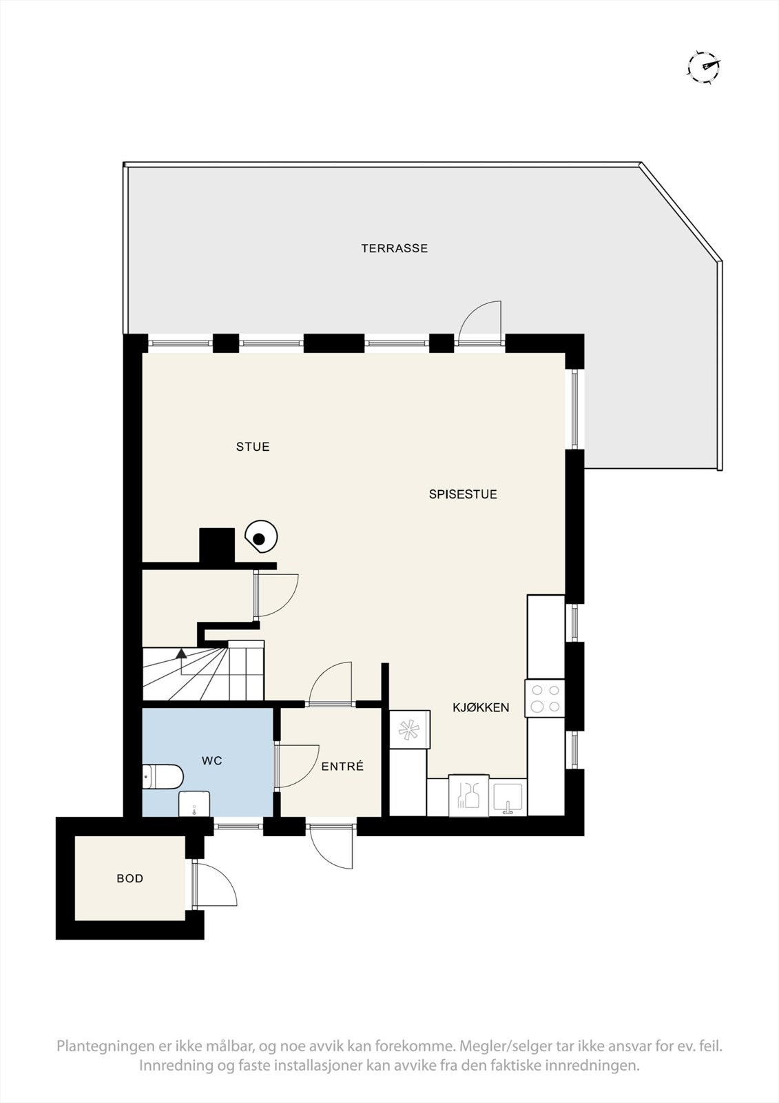 Plantegning 1. etasje Galleribilde