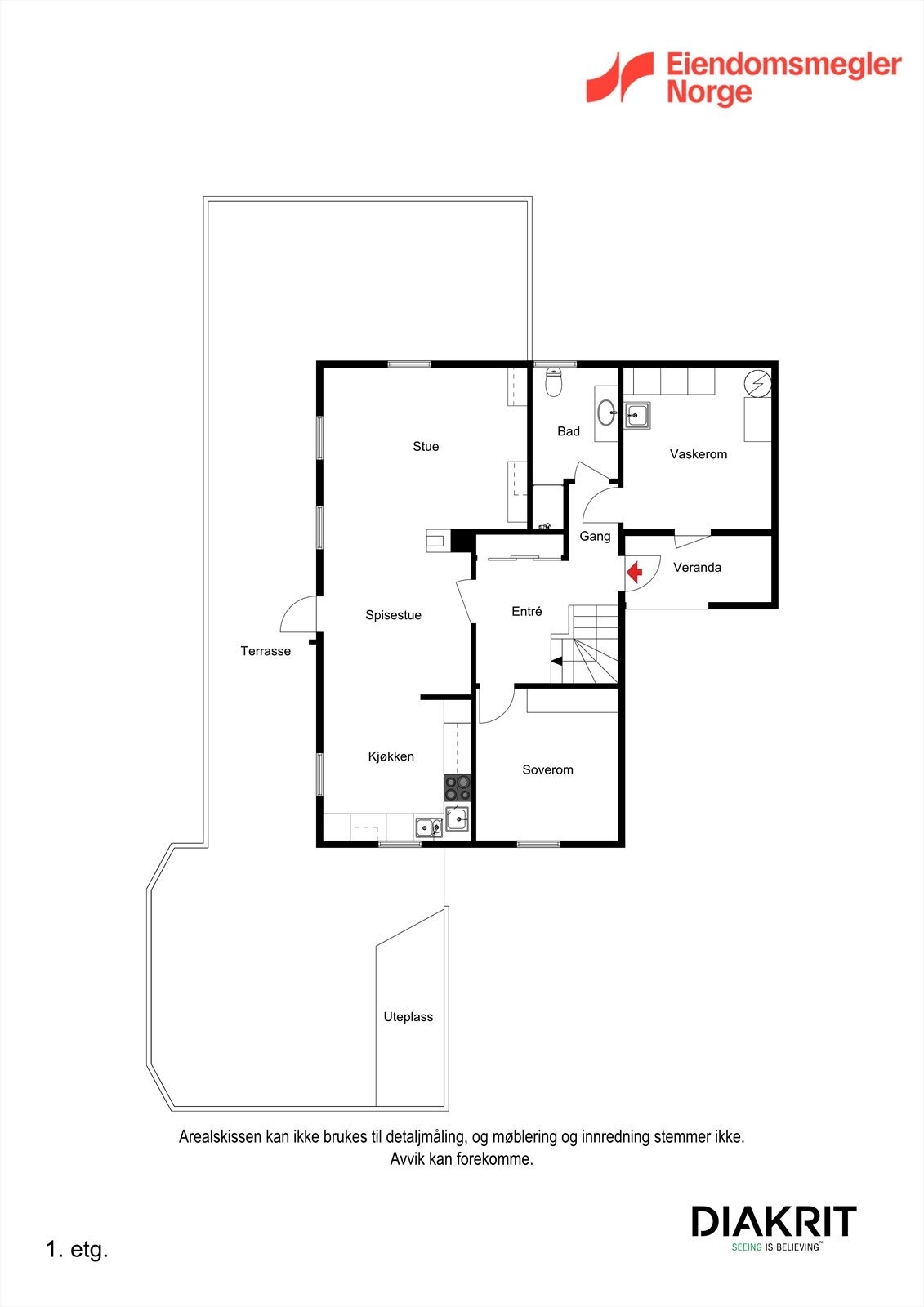 Plantegning 1. etg. Galleribilde