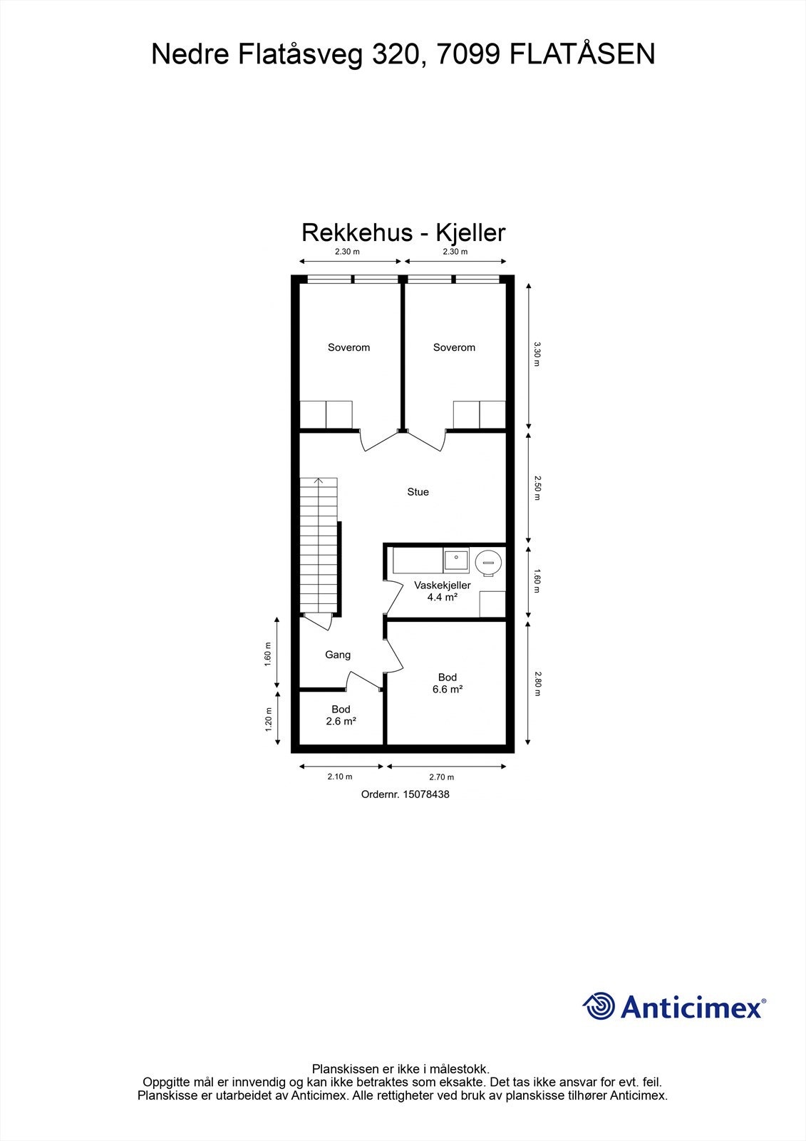 Planskisse kjeller. Galleribilde