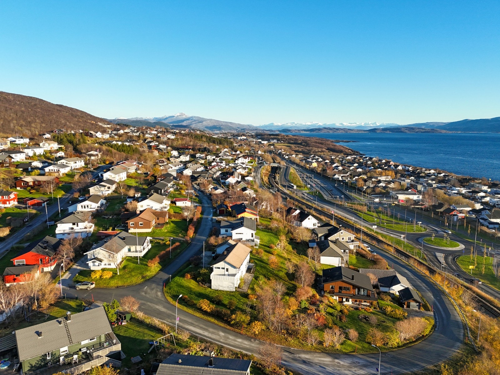 Området har ikke gjennomgangstrafikk, kun kjøring til boliger. Galleribilde
