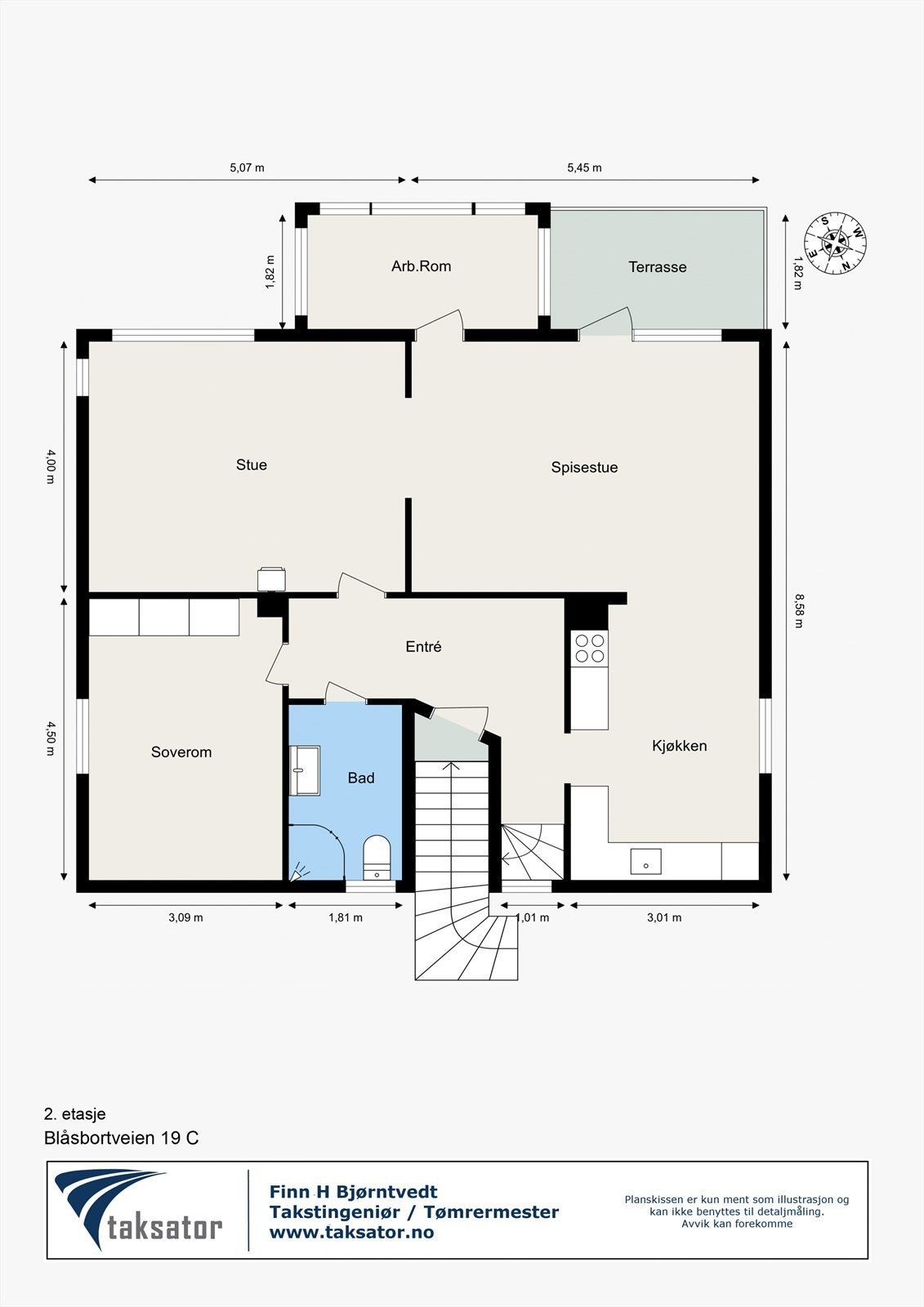 Plantegning 2. etasje Galleribilde