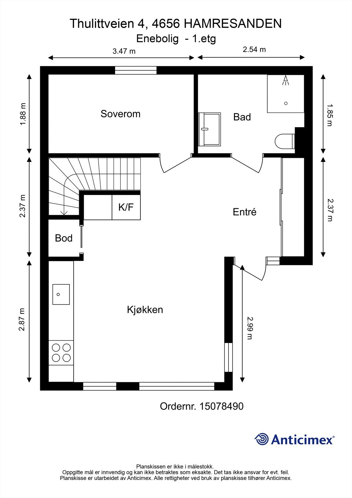 Plantegning- 1.etg Galleribilde