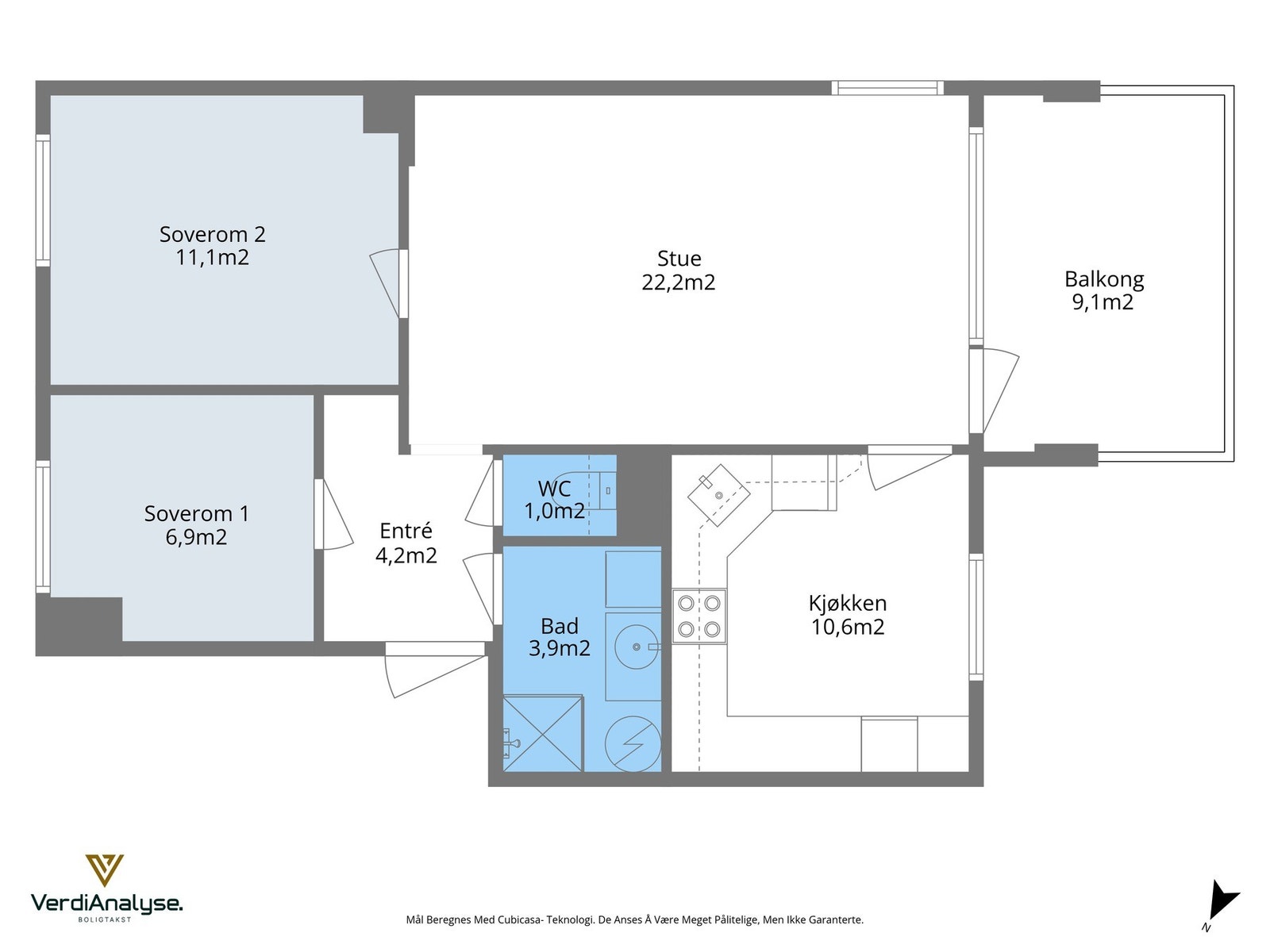 Planskisse Njords veg 28 A Galleribilde
