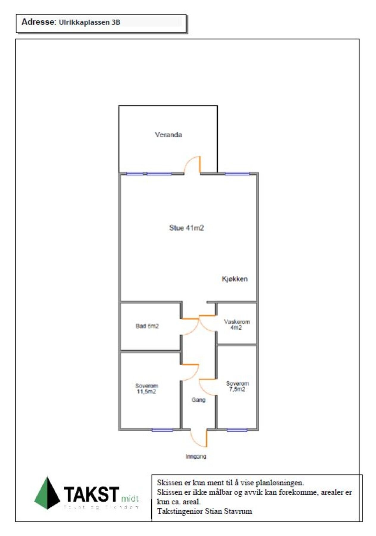 Planskisse Galleribilde