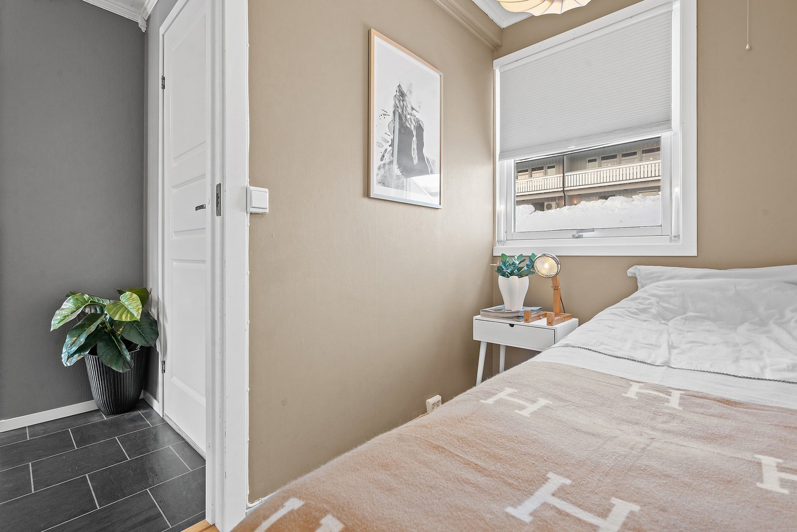 Flott utsikt fra overbygget balkong Galleribilde