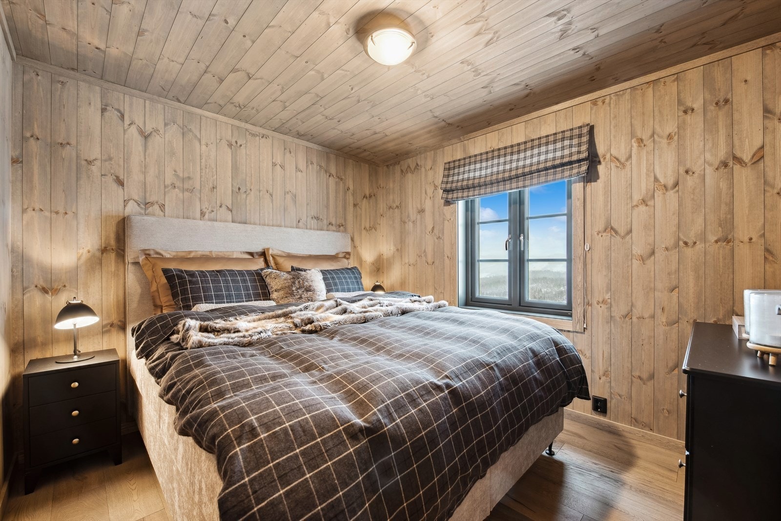 Innredet soverom, foto fra tilsvarende hyttemodell Galleribilde