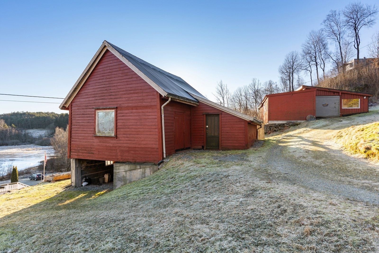 Hønsehus måler 45kvm. (Til venstre) Galleribilde