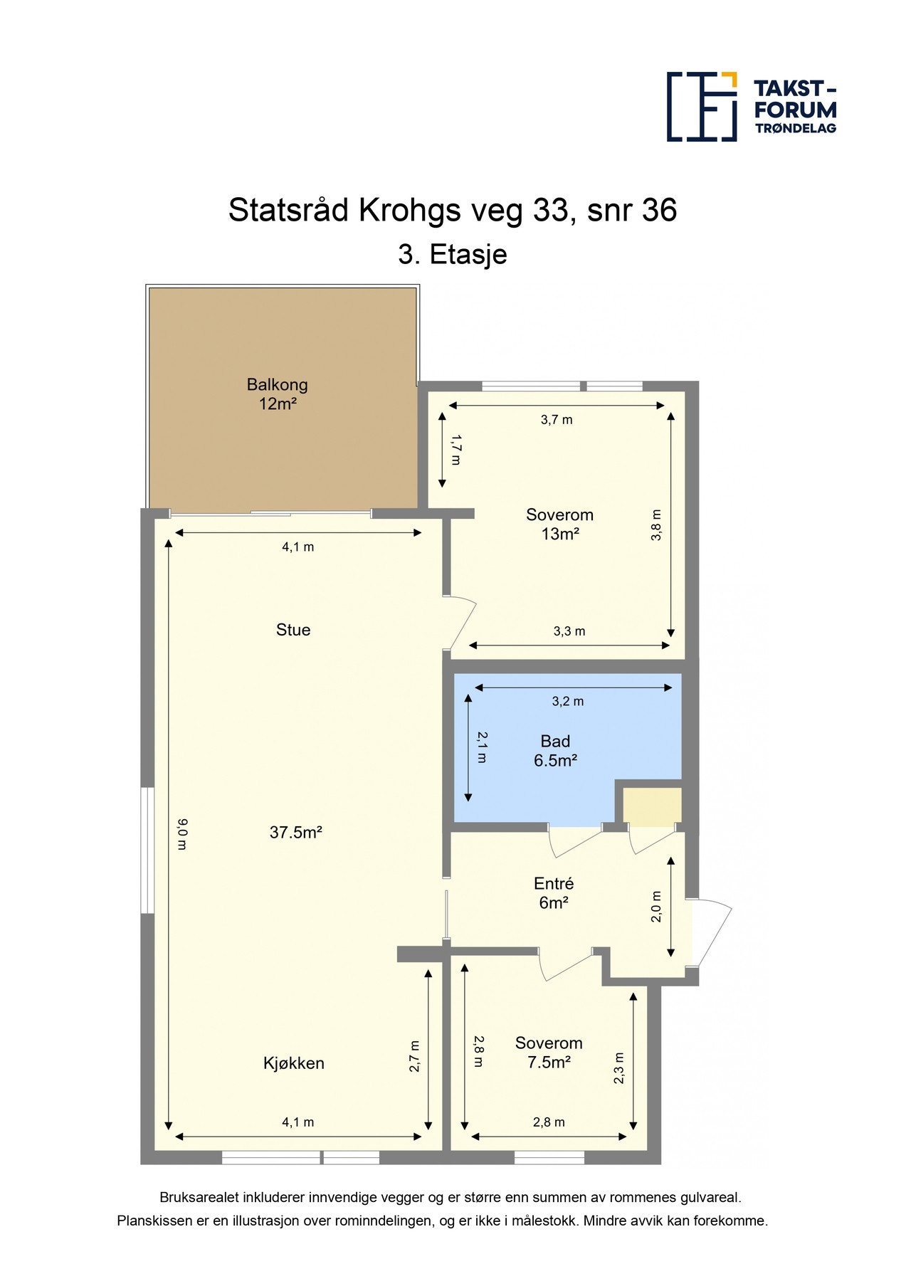 Plantegning 3.etasje. Galleribilde