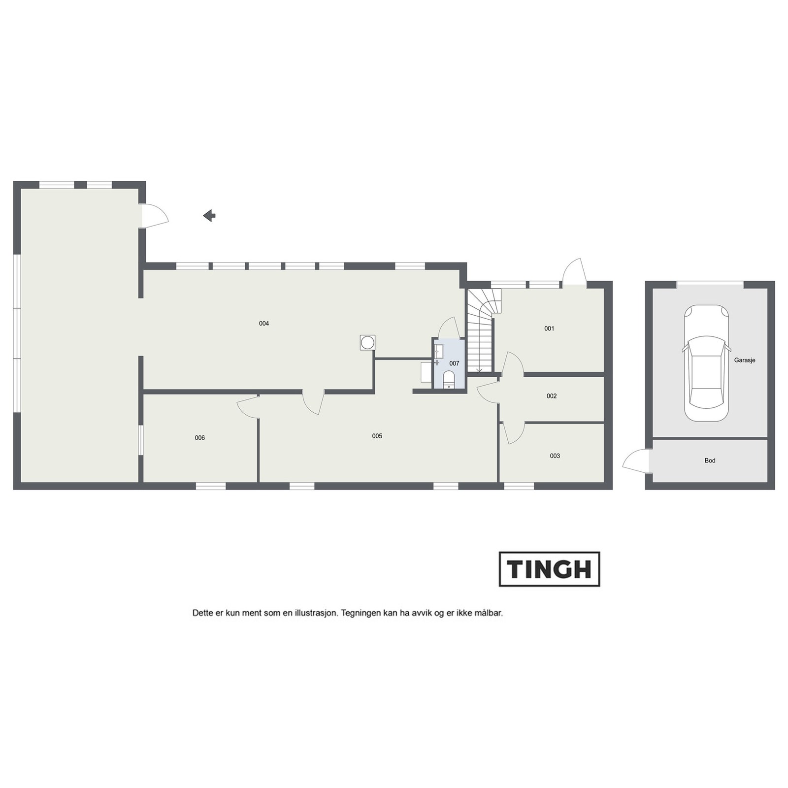 Plantegning sokkeletasje Galleribilde