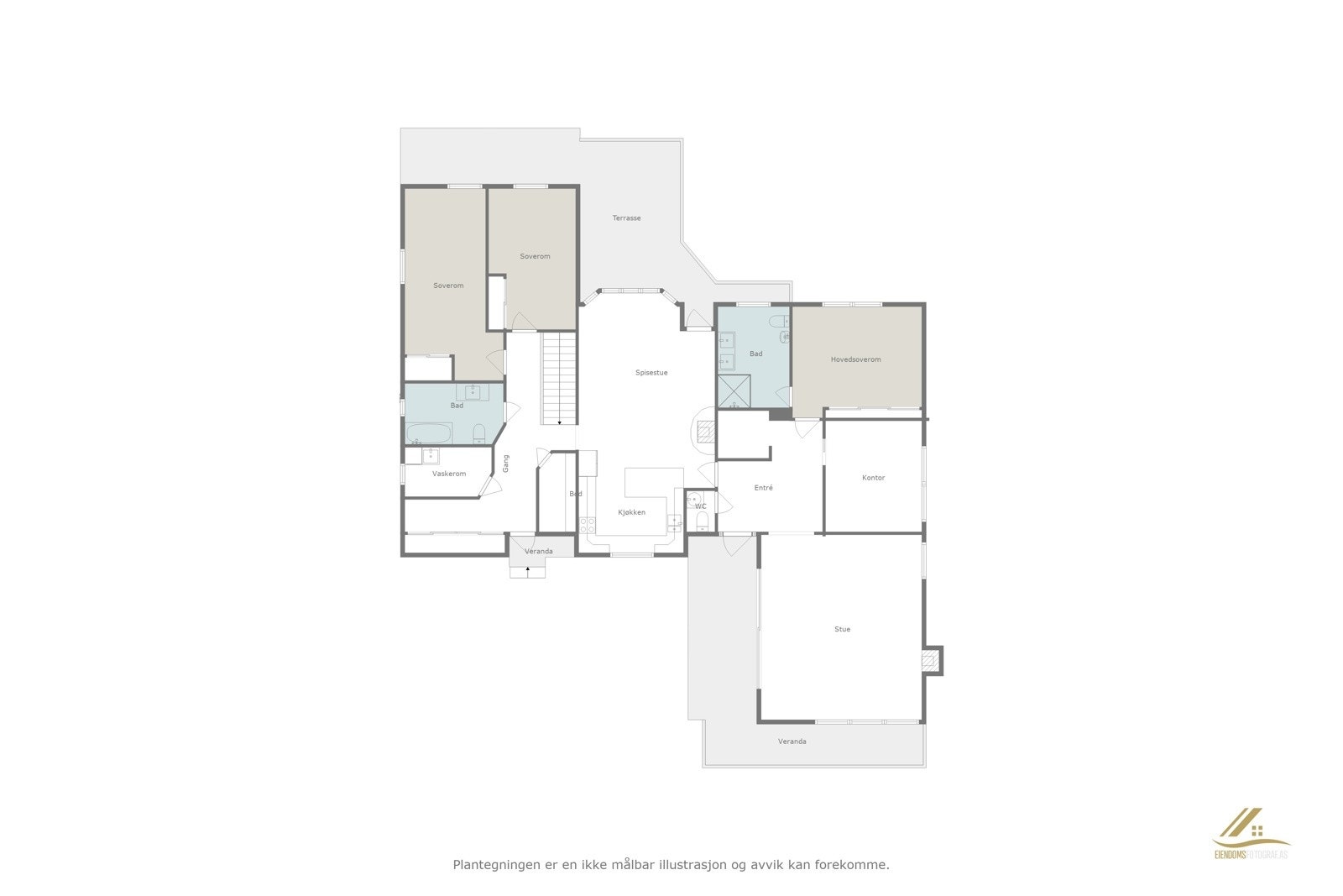 Plantegning 1. etasje. Galleribilde