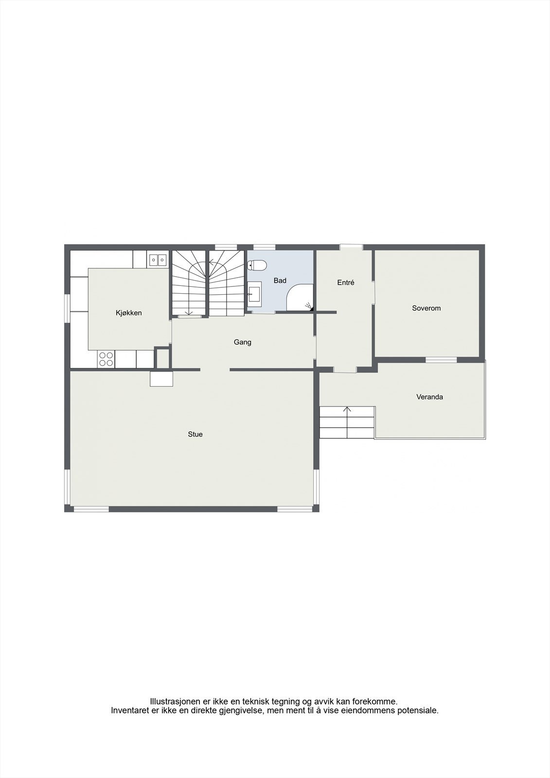 Plantegning 1. etasje. Galleribilde