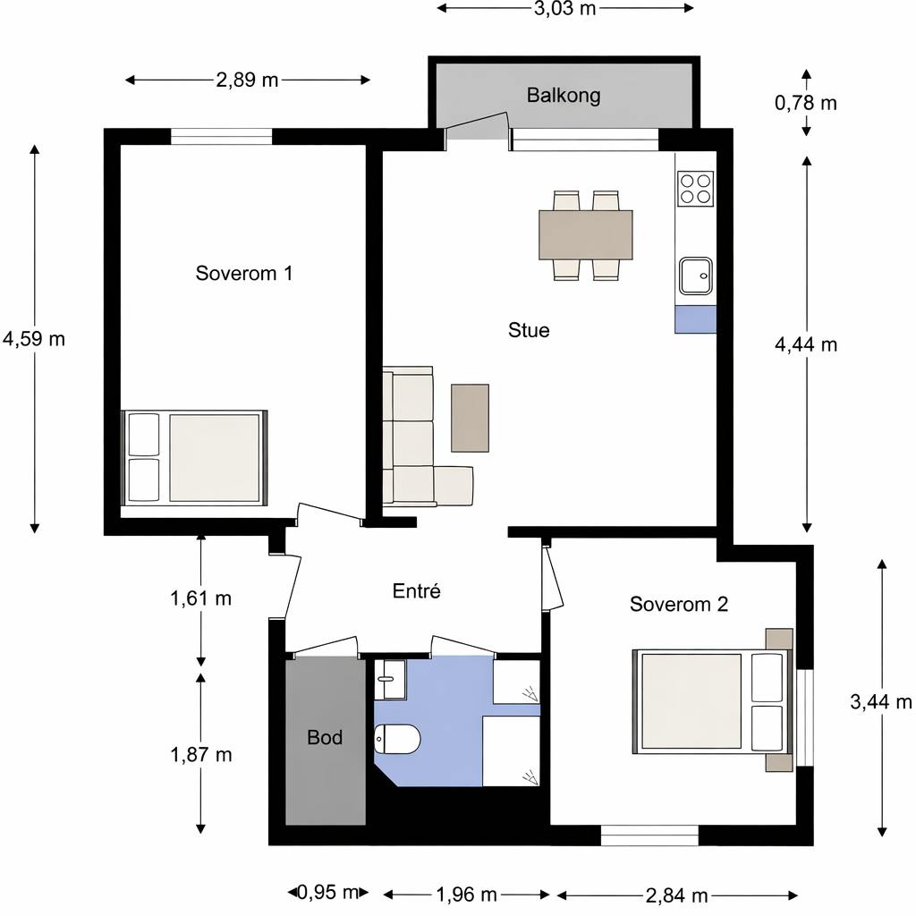 Alternativ plantegning. Galleribilde
