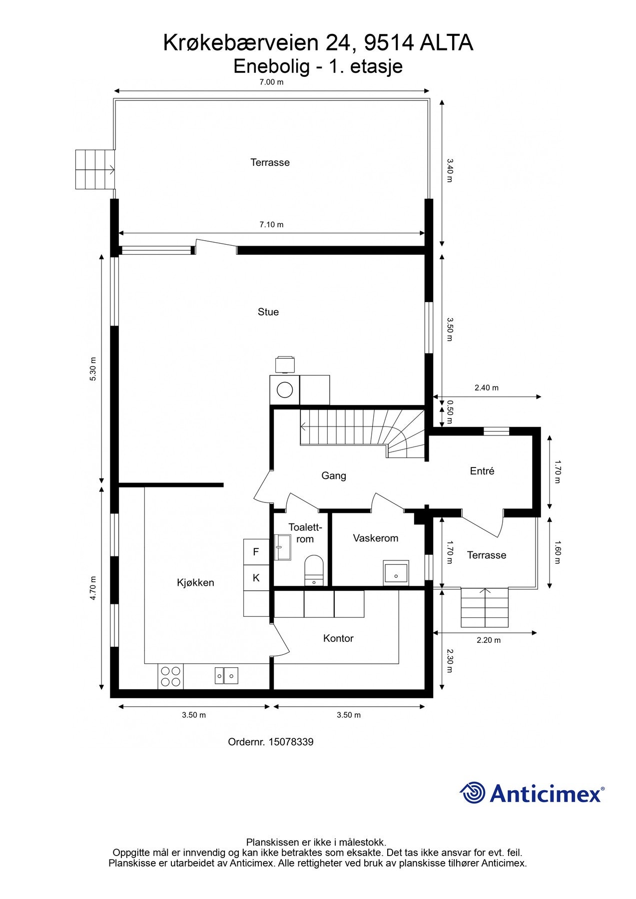 Plantegning 1. etasje. Galleribilde