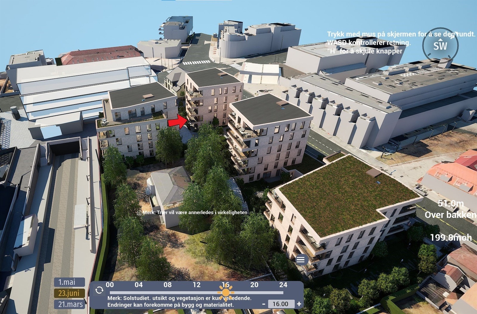 Illustrasjon | Oversikt over prosjektet, med markering av leilighetens beliggenhet. Avvik kan forekomme. Galleribilde