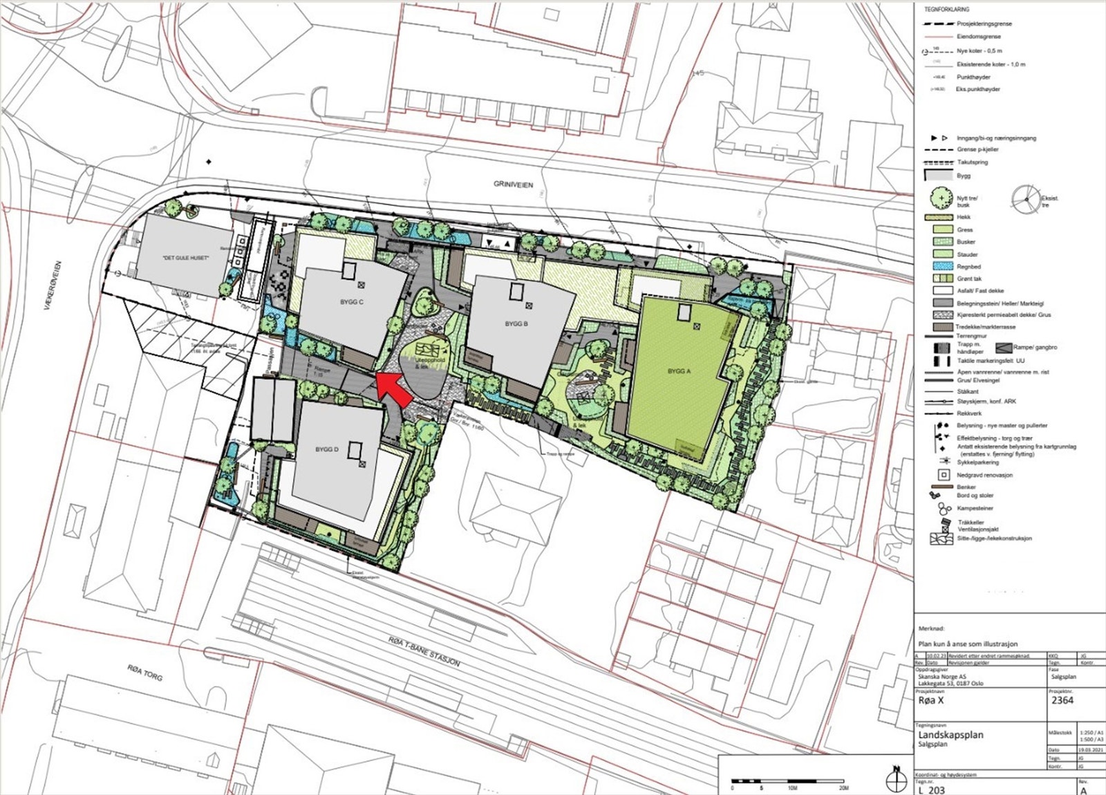Illustrasjon | Utomhus er ikke endelig prosjektert, og det vil kunne komme endringer i landskapsplanen. Galleribilde