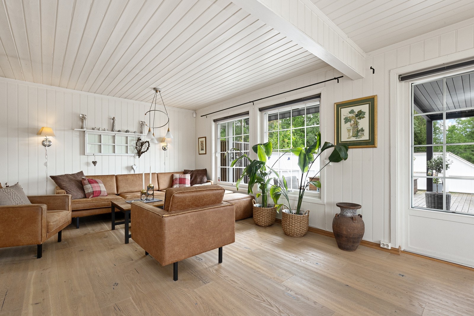 Boen vintage enstavs parkett i stue og kjøkken Galleribilde