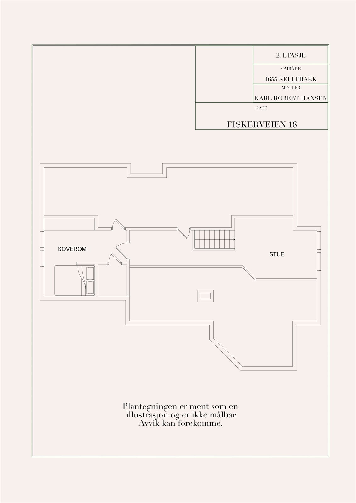 Veiledende skisse av hems og loftsrom. Galleribilde