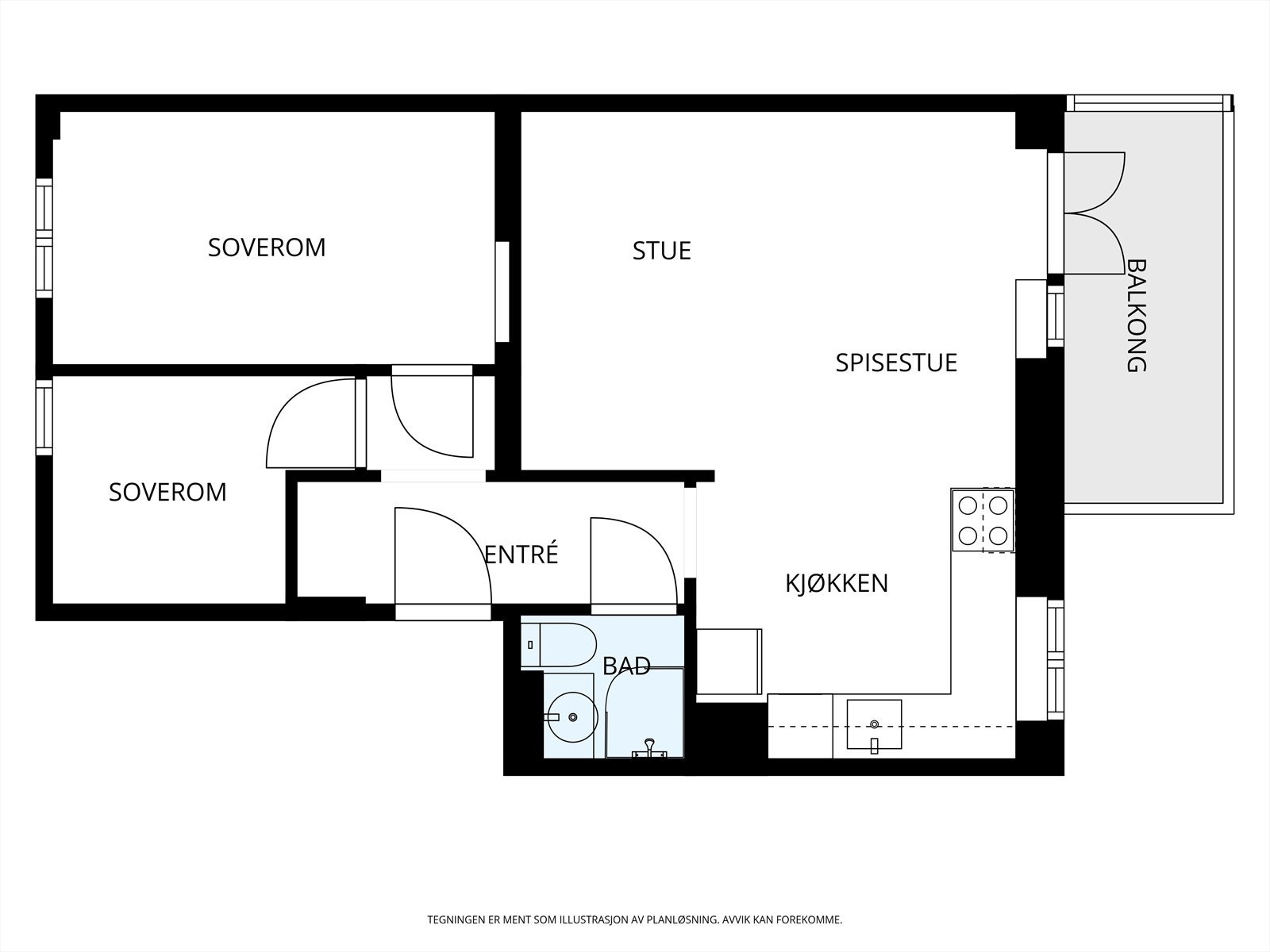 Leiligheten ligger i høy 1. etasje og har en gjennomgående, samt romslig planløsning. Galleribilde