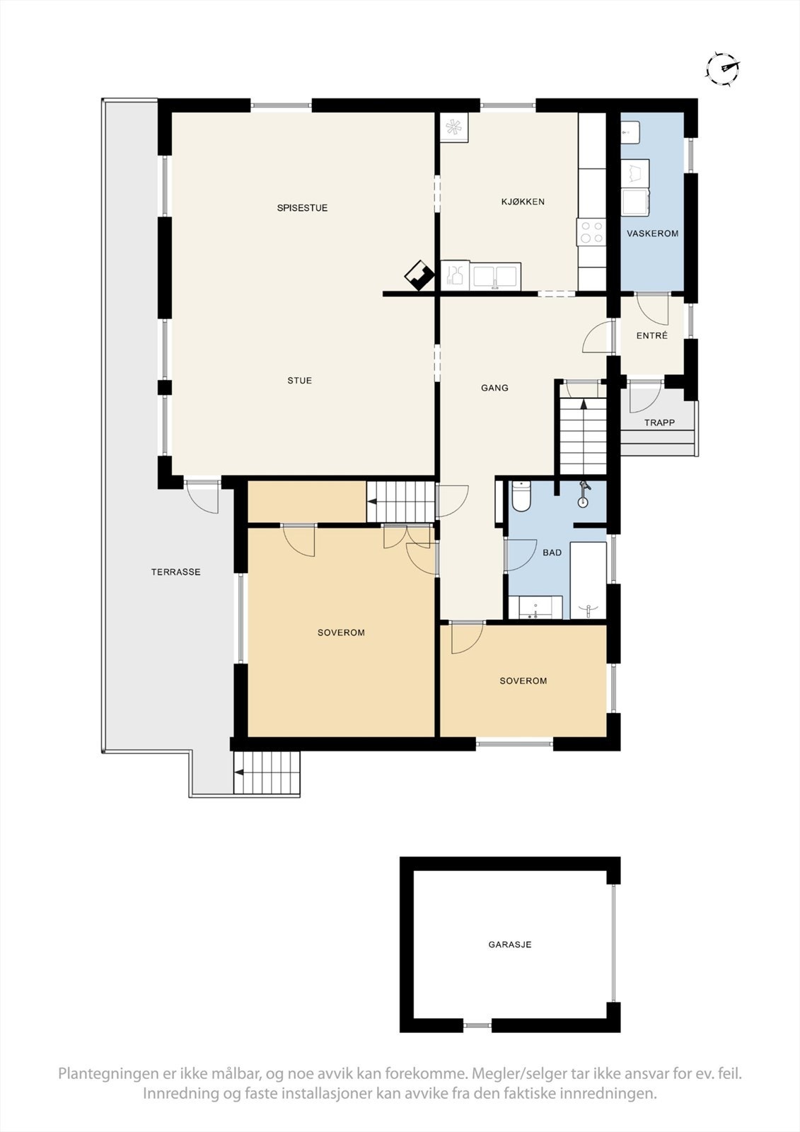 Plantegning 1. etasje Galleribilde