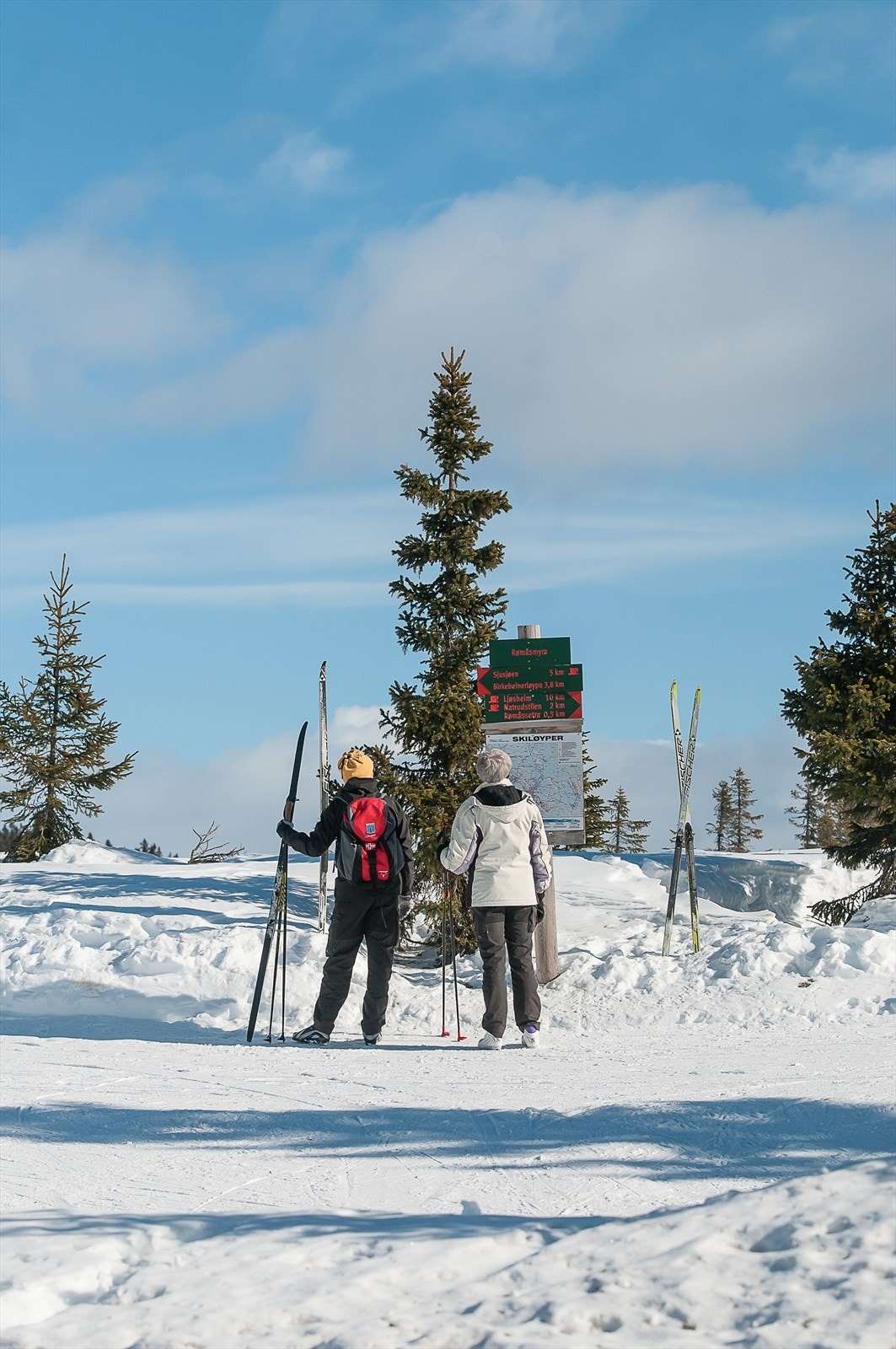 Nærmeste langrennsløype ligger kun like ved leiligheten Galleribilde