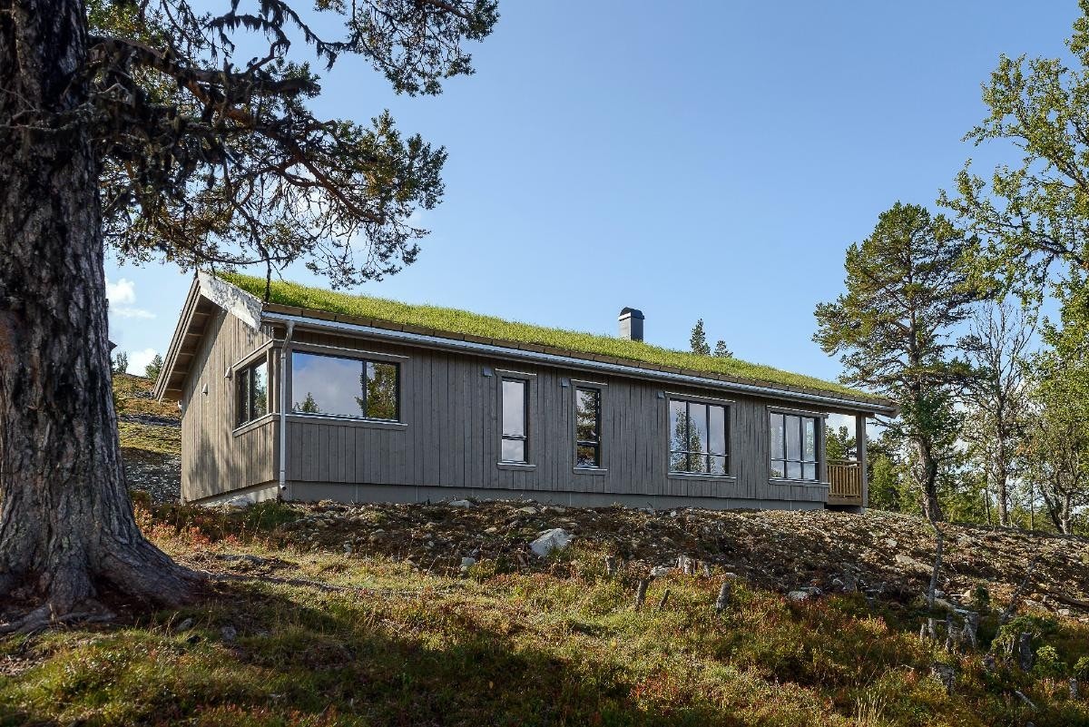 Eksteriørbilde fra en annen Snøhetta hytte Galleribilde